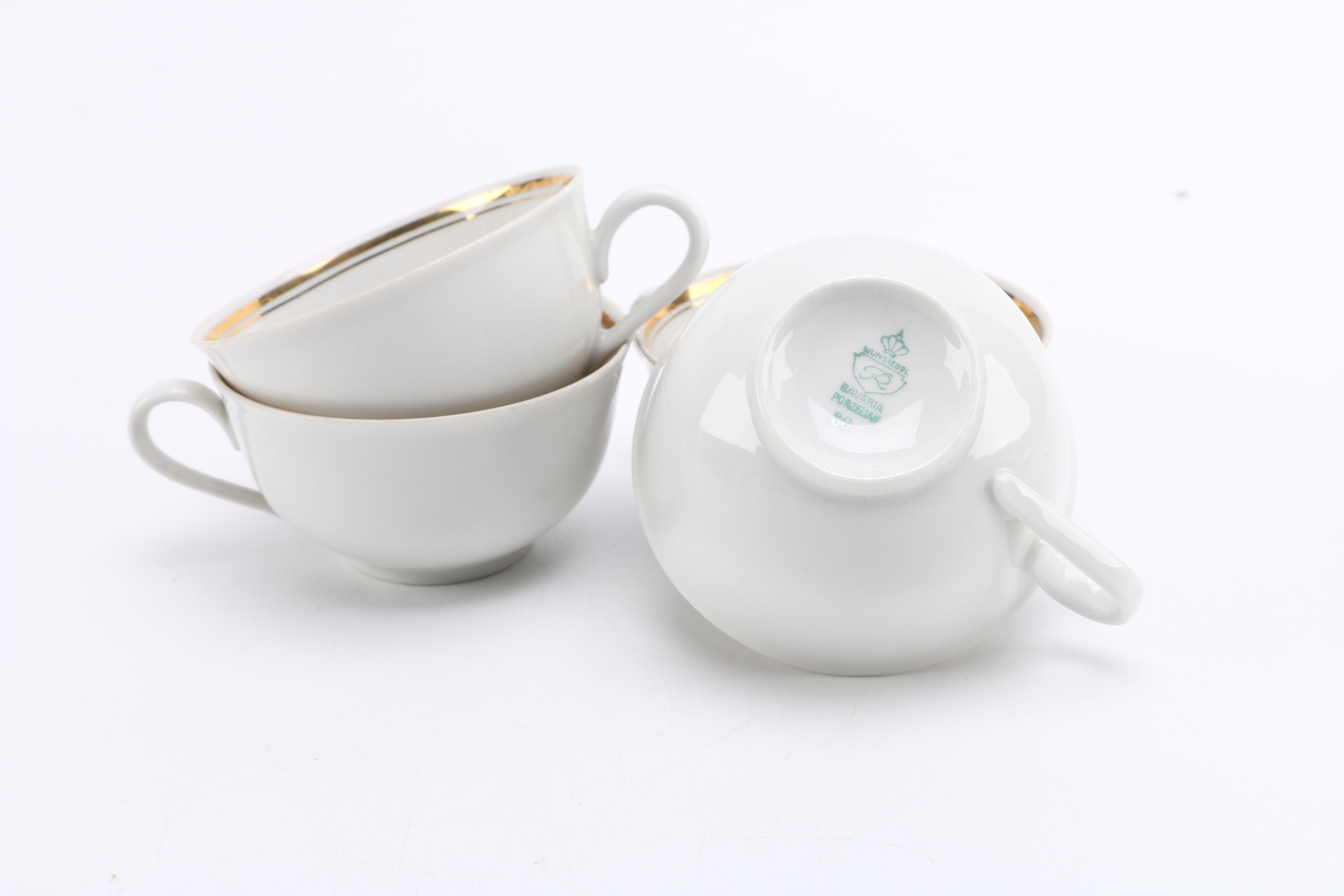 Assorted Teacups and Saucers From Bavaria