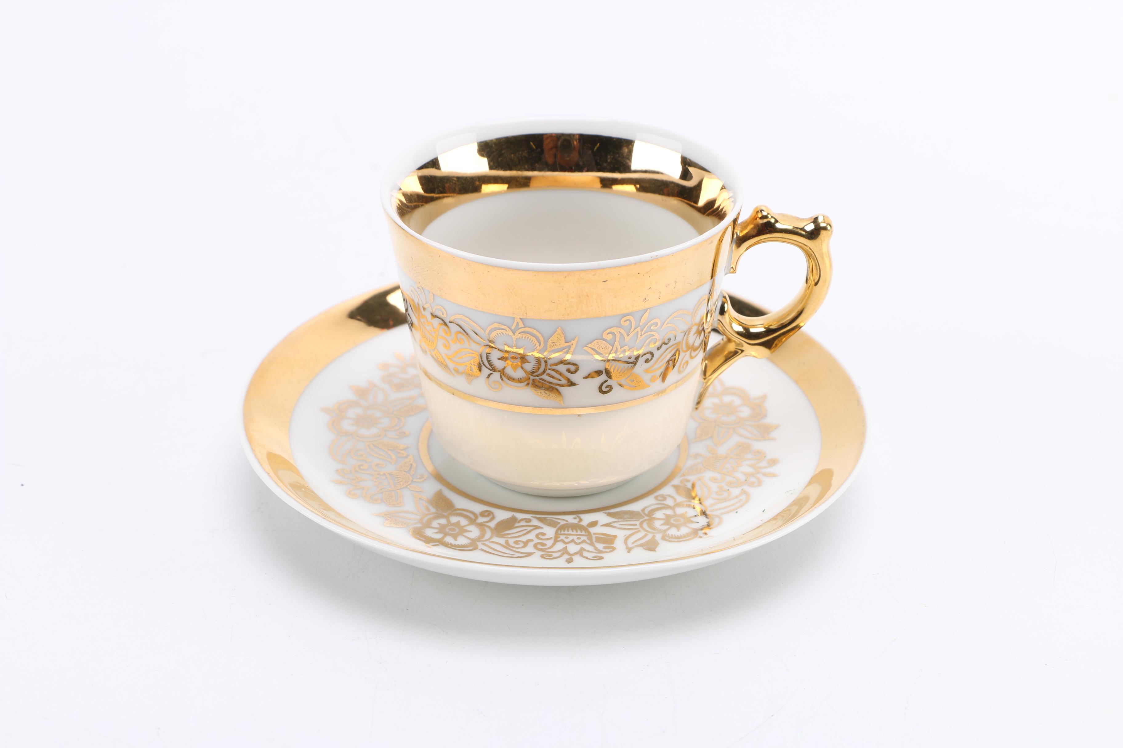 Assorted Teacups and Saucers From Bavaria