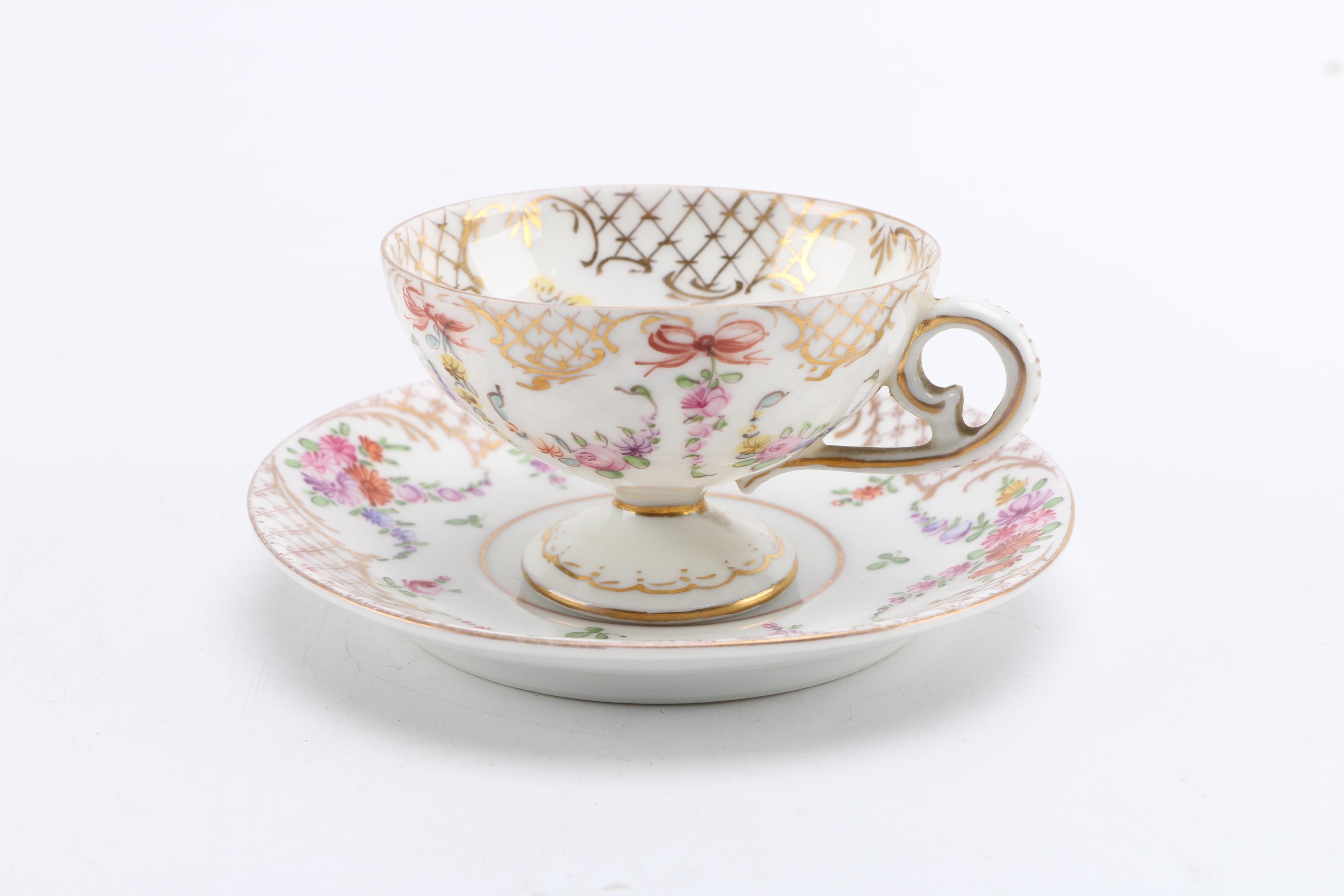 Assorted Teacups and Saucers From Bavaria