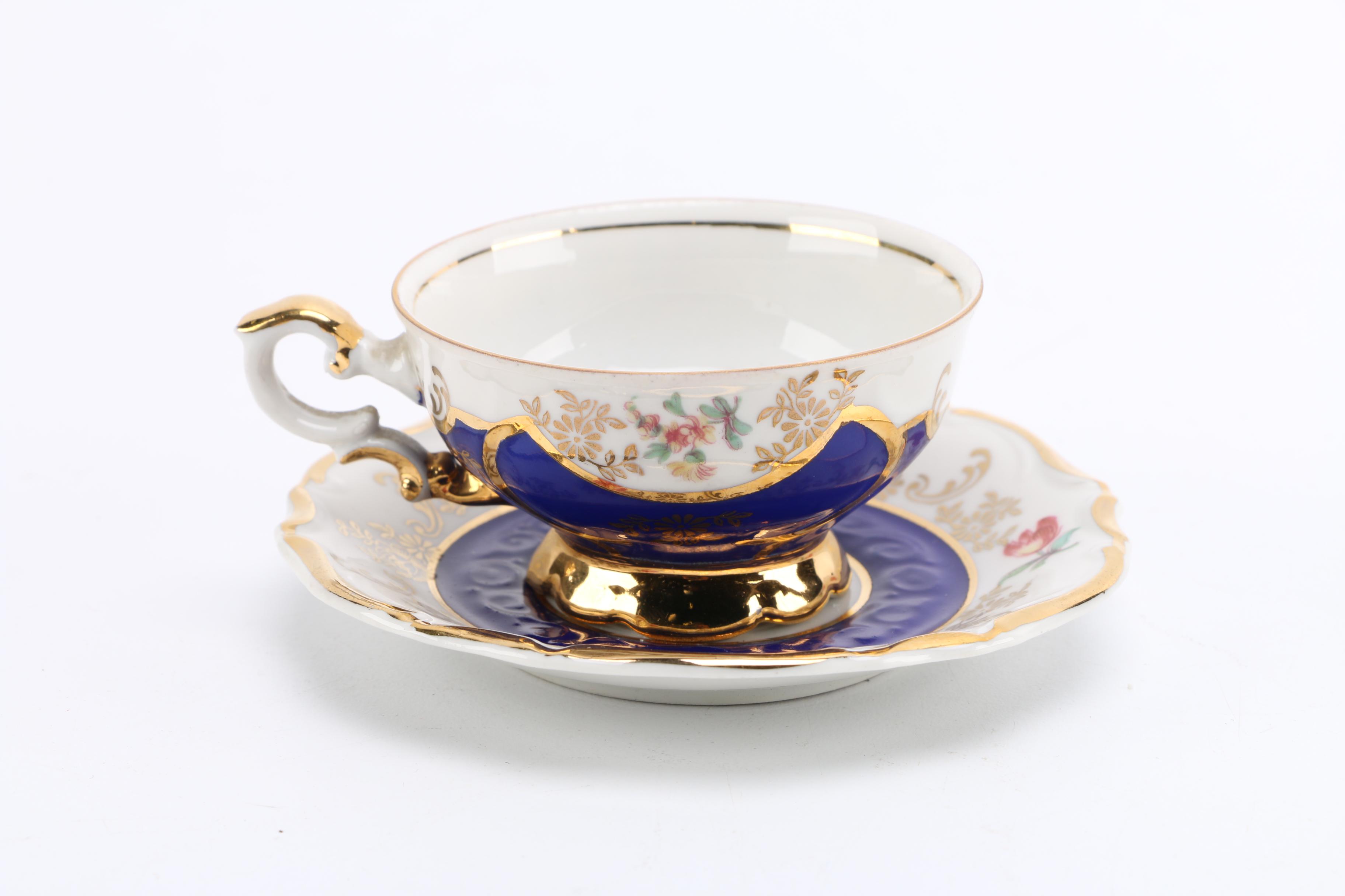 Assorted Teacups and Saucers From Bavaria