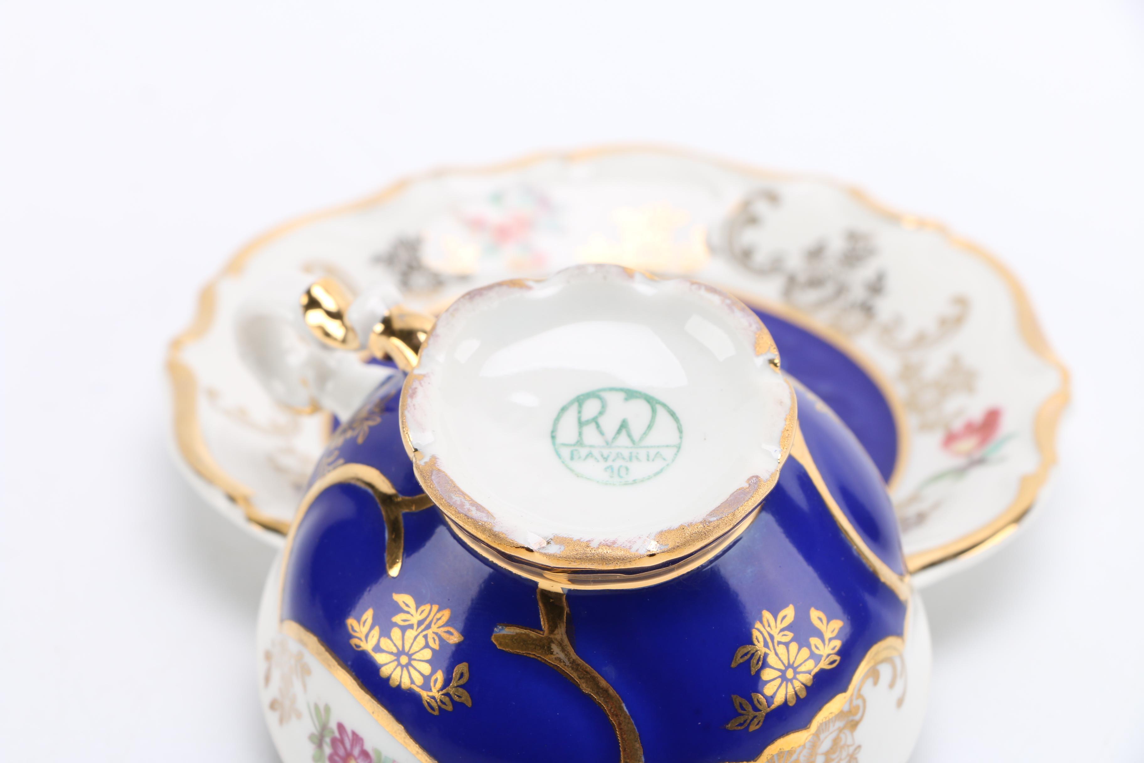 Assorted Teacups and Saucers From Bavaria