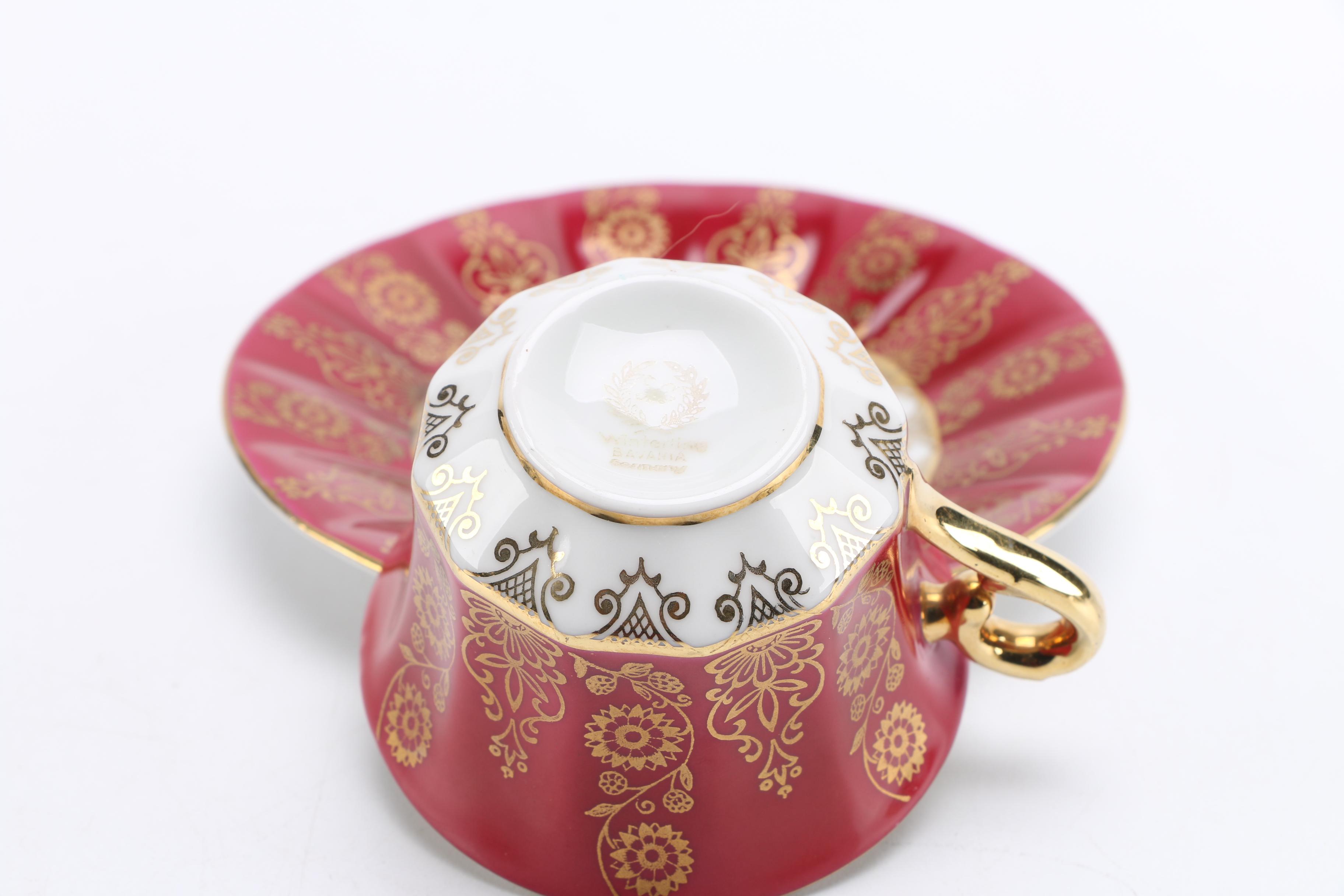 Assorted Teacups and Saucers From Bavaria