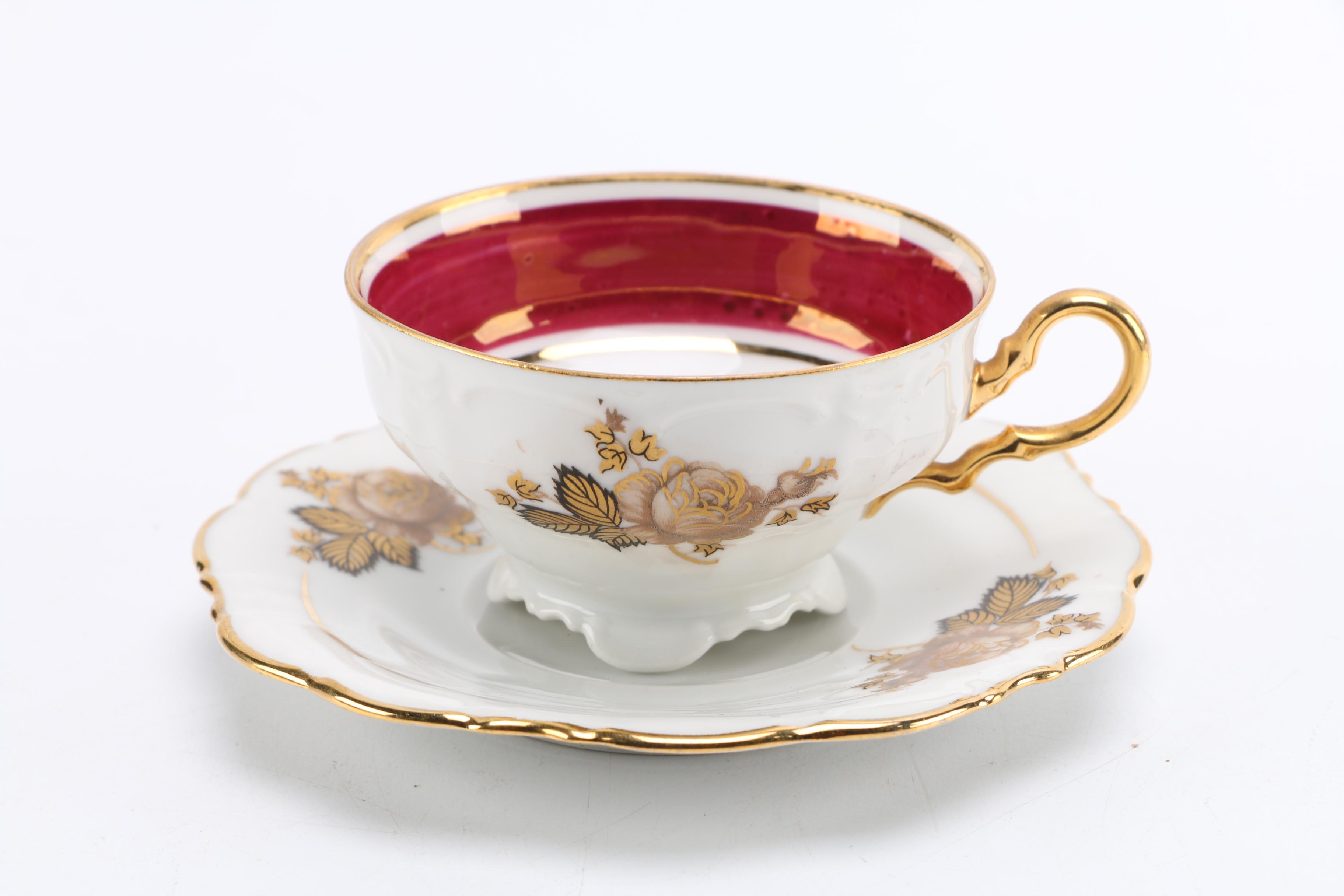 Assorted Teacups and Saucers From Bavaria