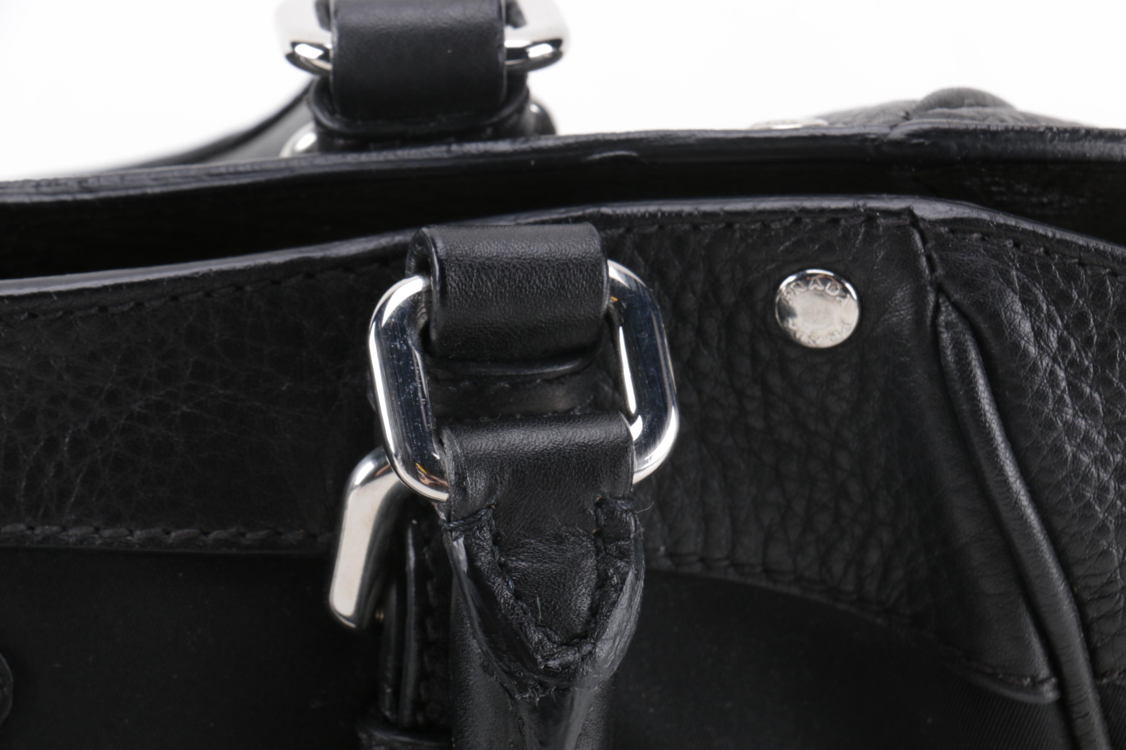 Prada Black Nylon and Leather Bag