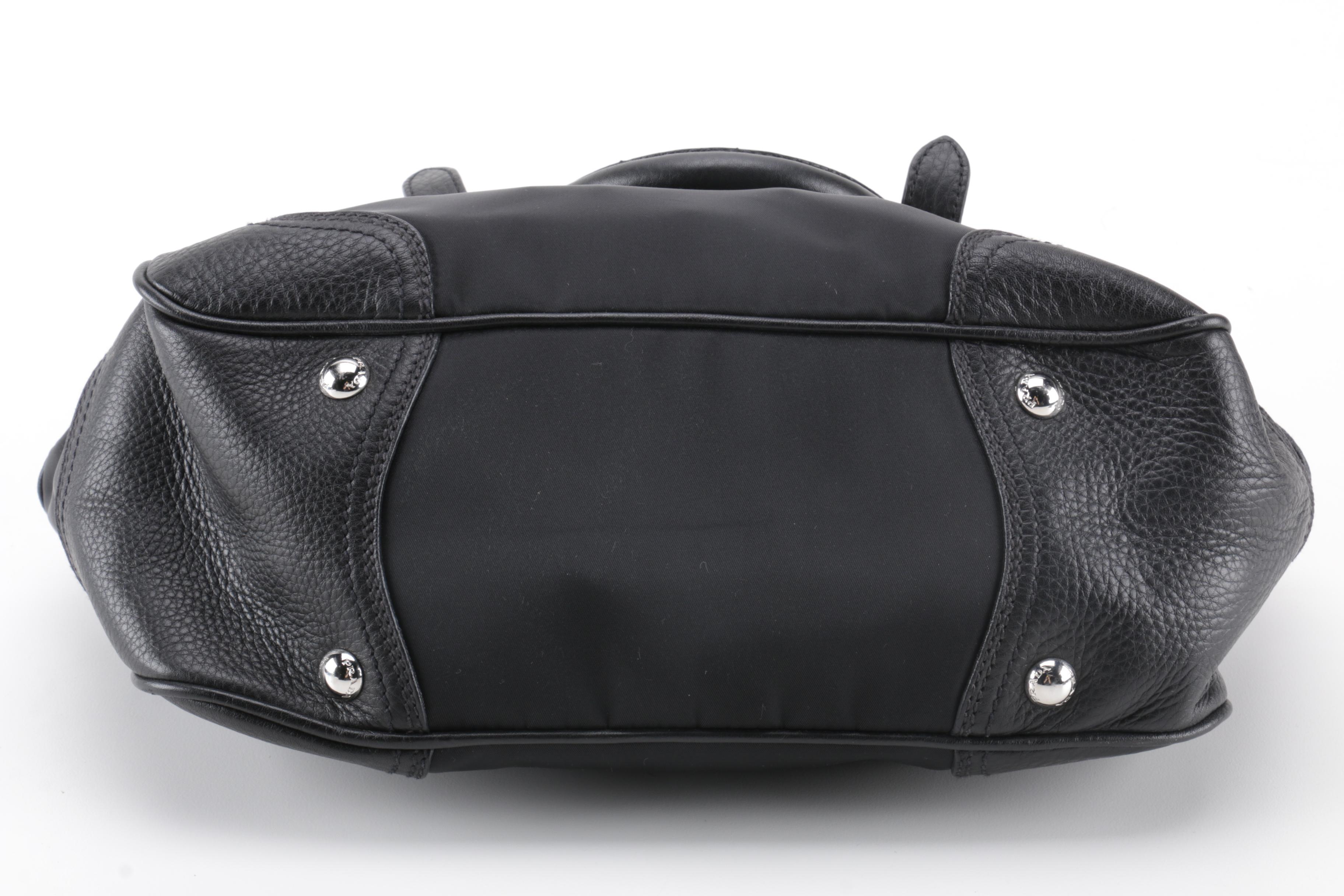 Prada Black Nylon and Leather Bag