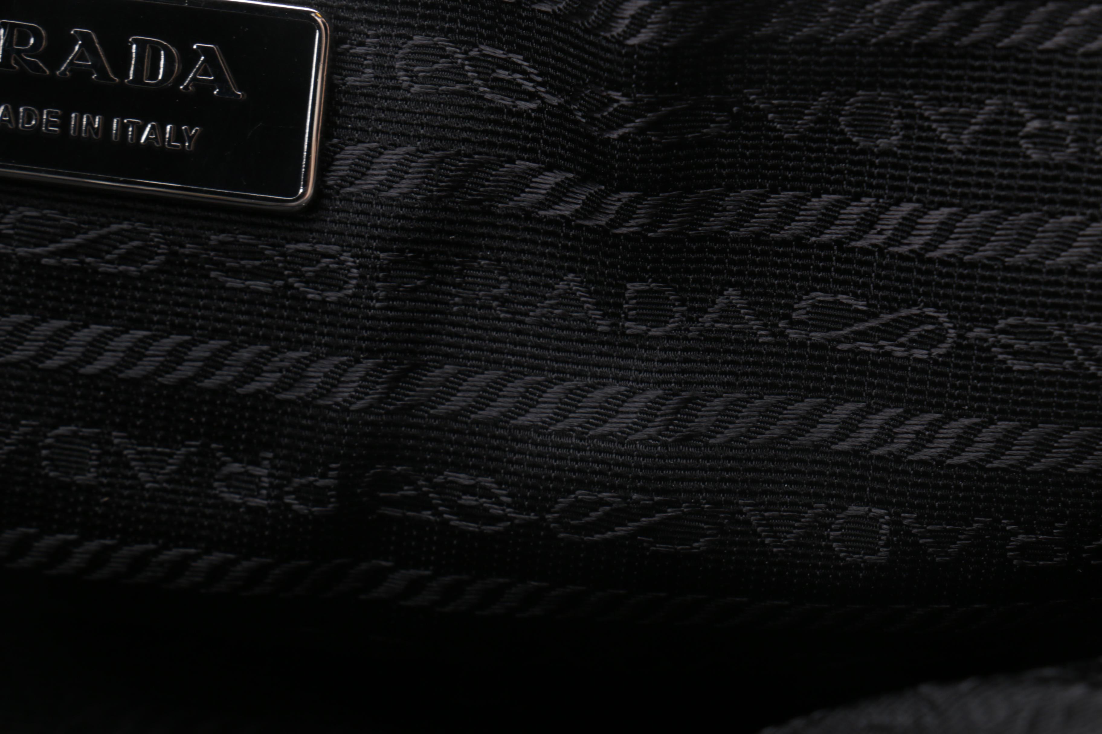 Prada Black Nylon and Leather Bag