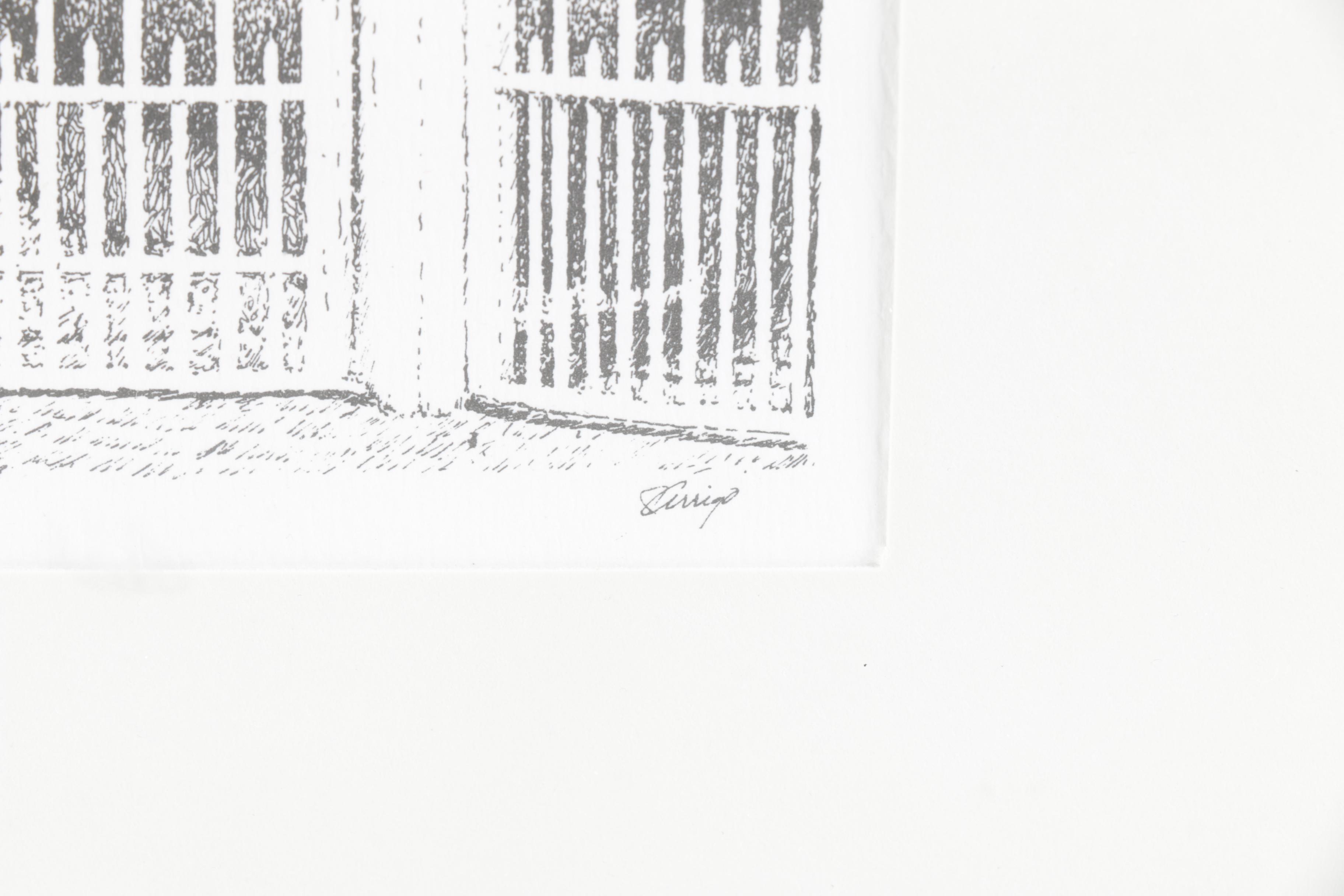 Lithographs of Architecture in Natchez, Mississippi