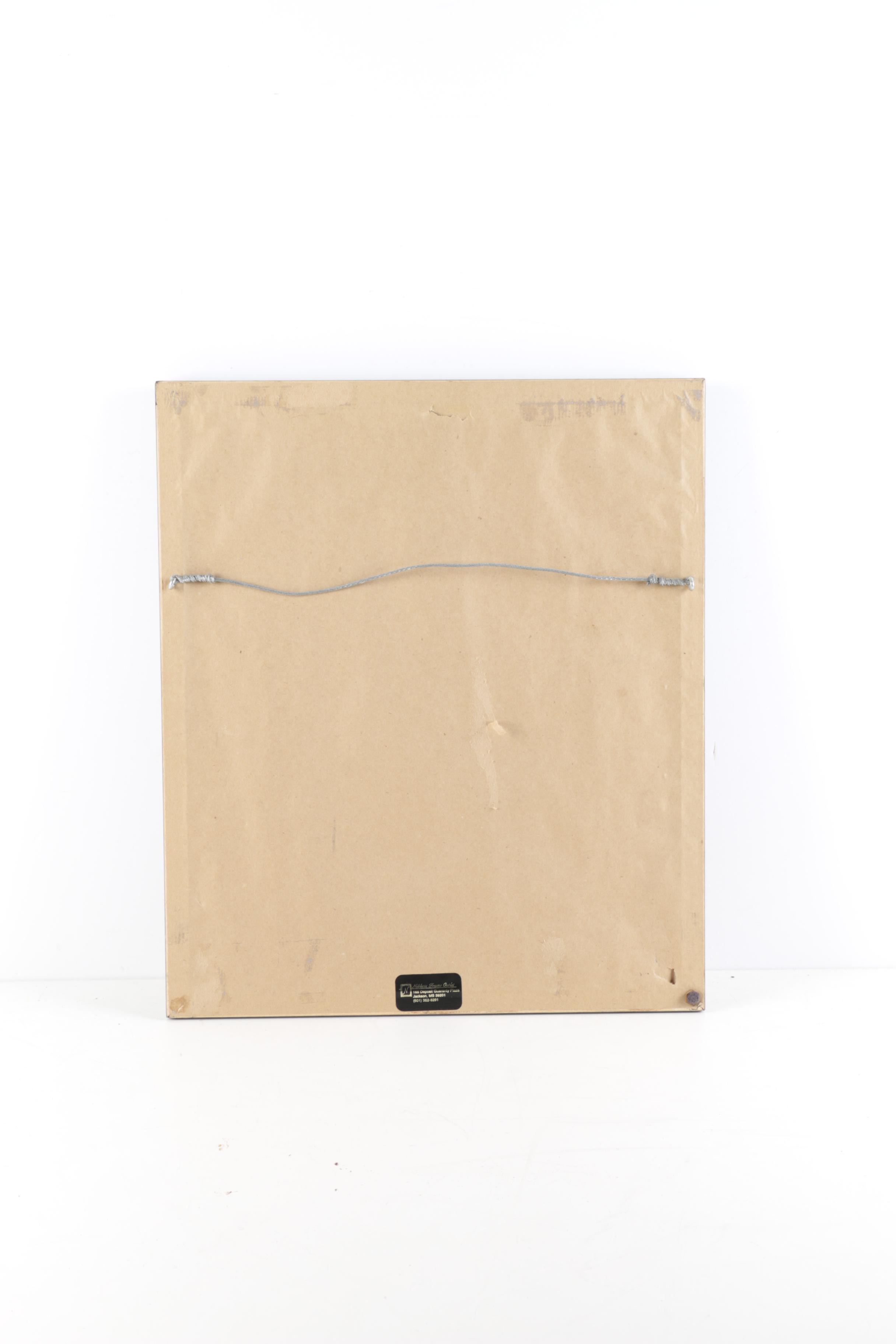 Walter Anderson Block Print and Watercolor on Paper