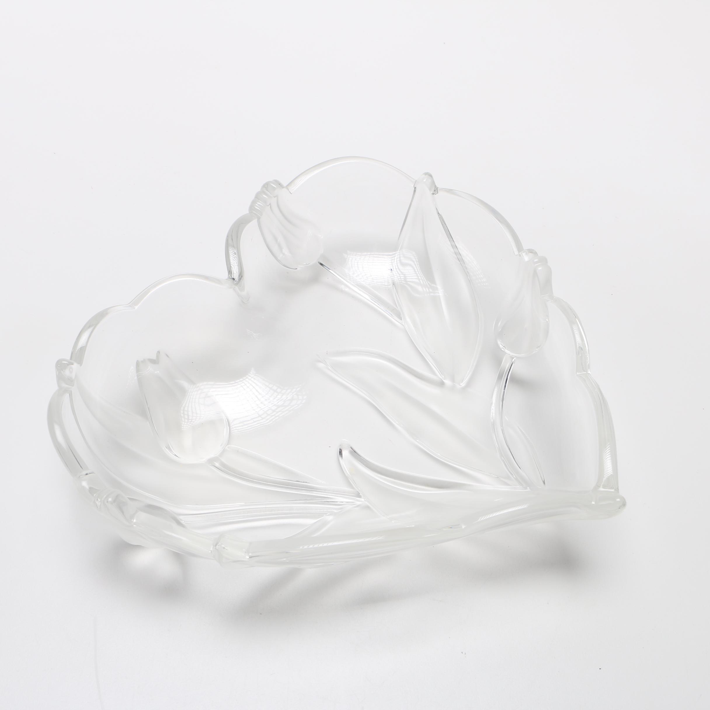 Clear Glass Floral Bowls