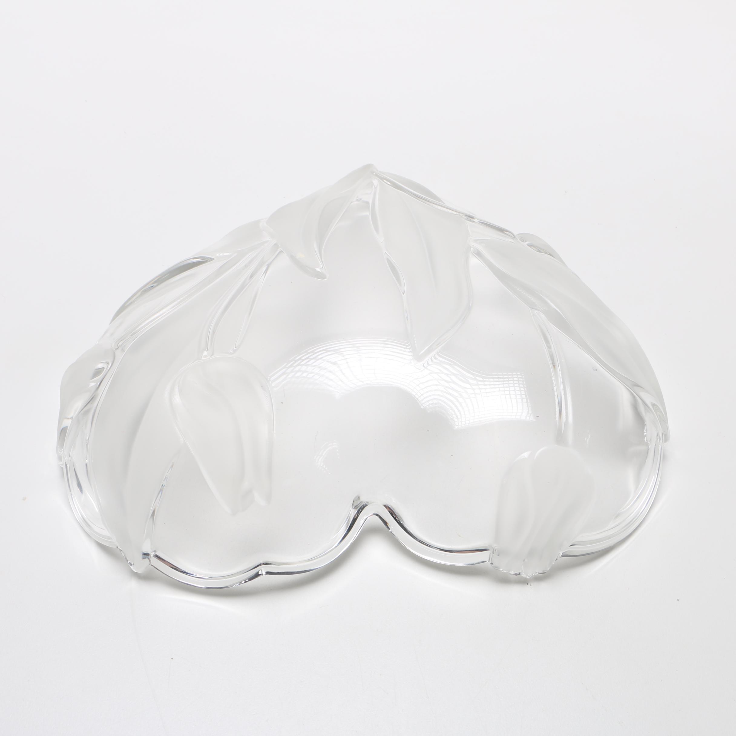 Clear Glass Floral Bowls
