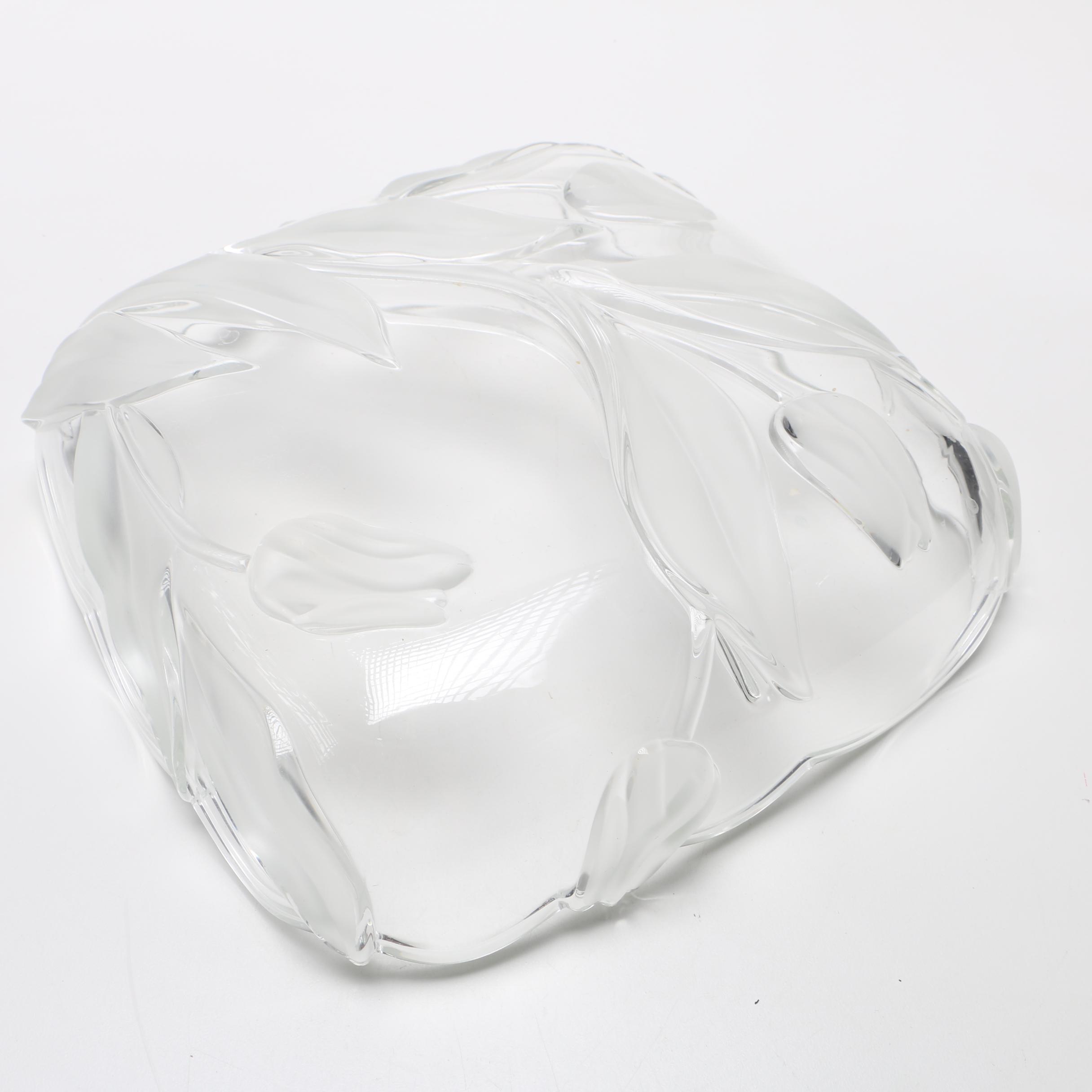 Clear Glass Floral Bowls