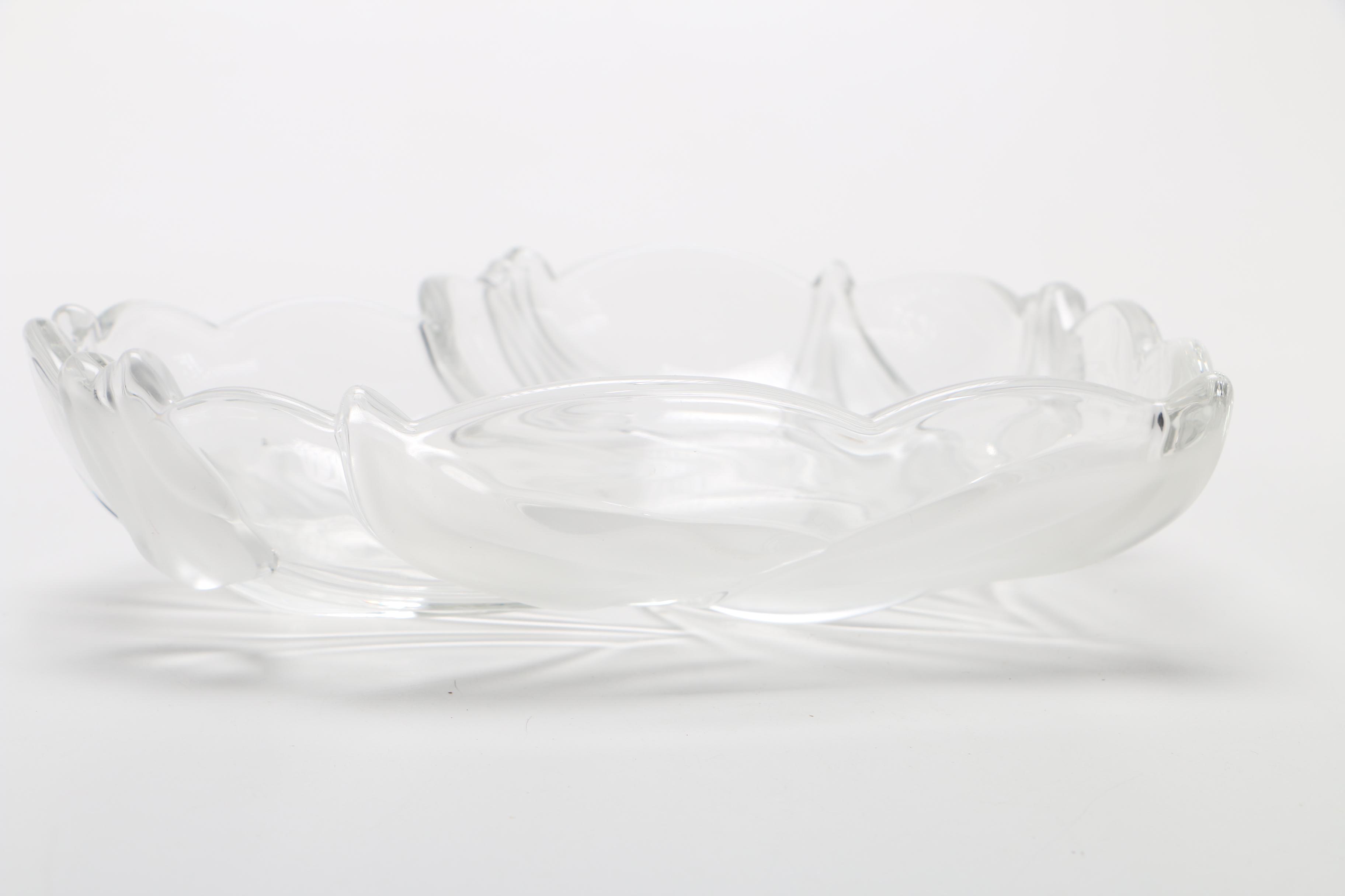 Clear Glass Floral Bowls