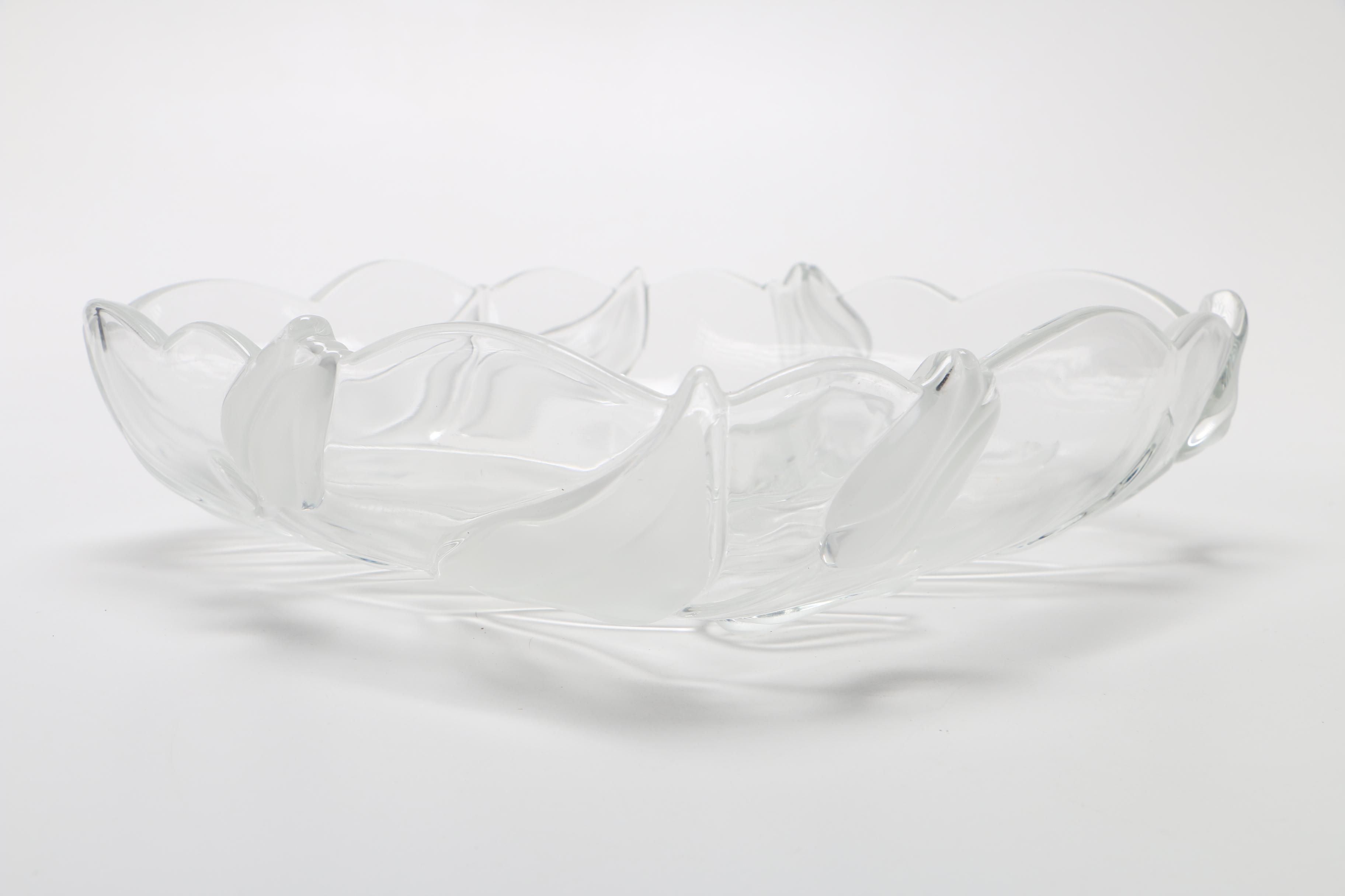 Clear Glass Floral Bowls