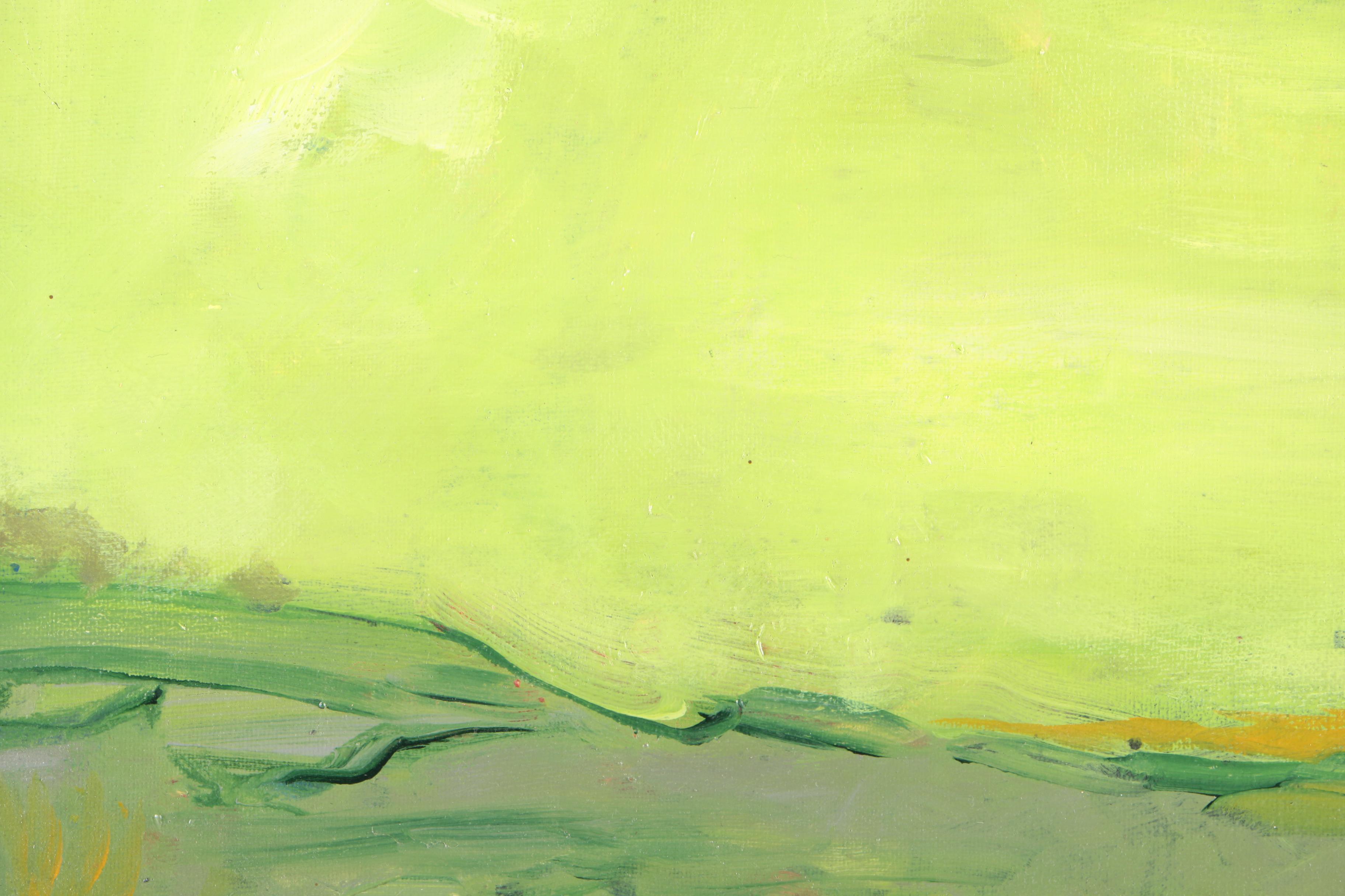 Nancy Cotterill Oil Paintings "Celadon Sky I" and "Celadon Sky II"