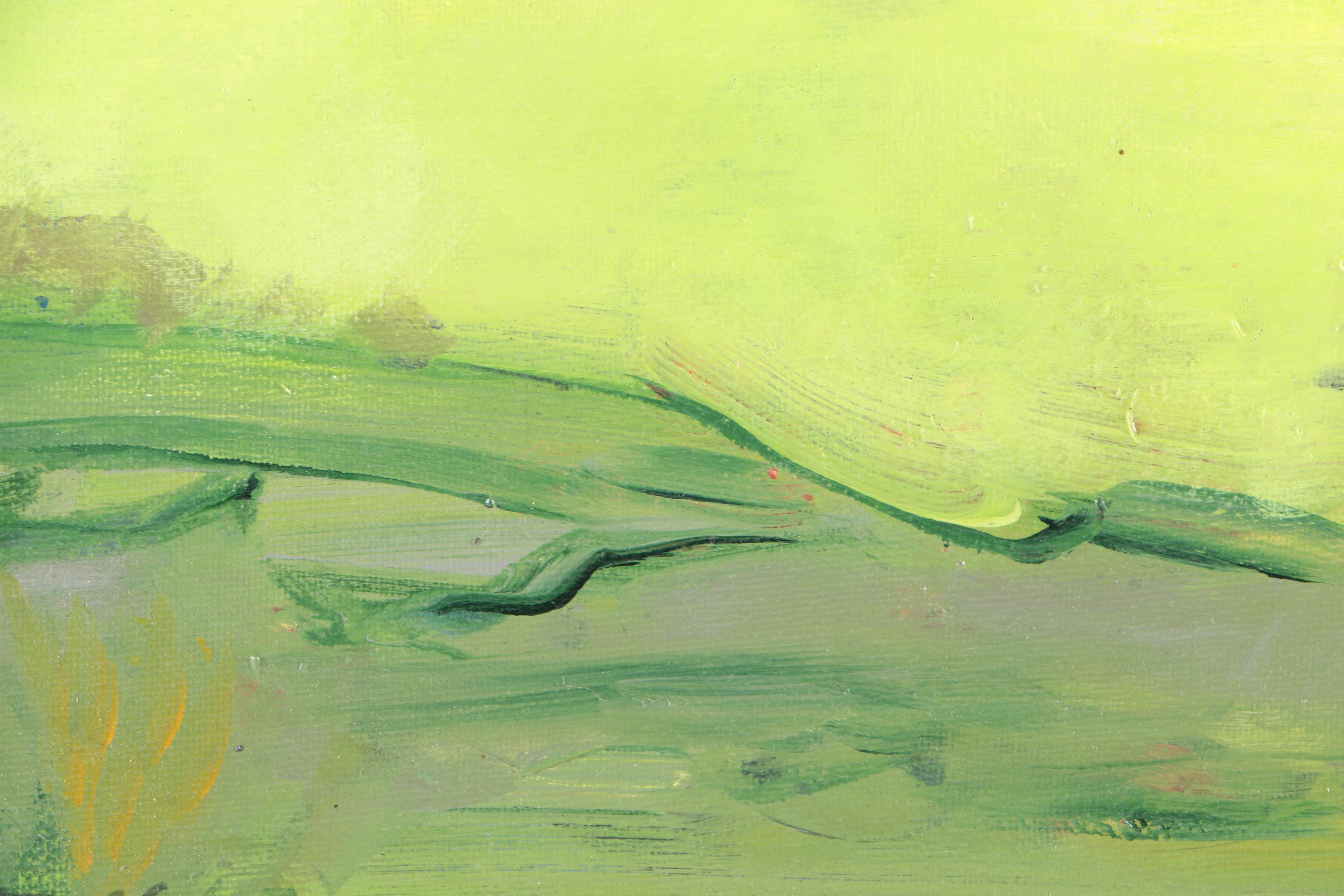 Nancy Cotterill Oil Paintings "Celadon Sky I" and "Celadon Sky II"