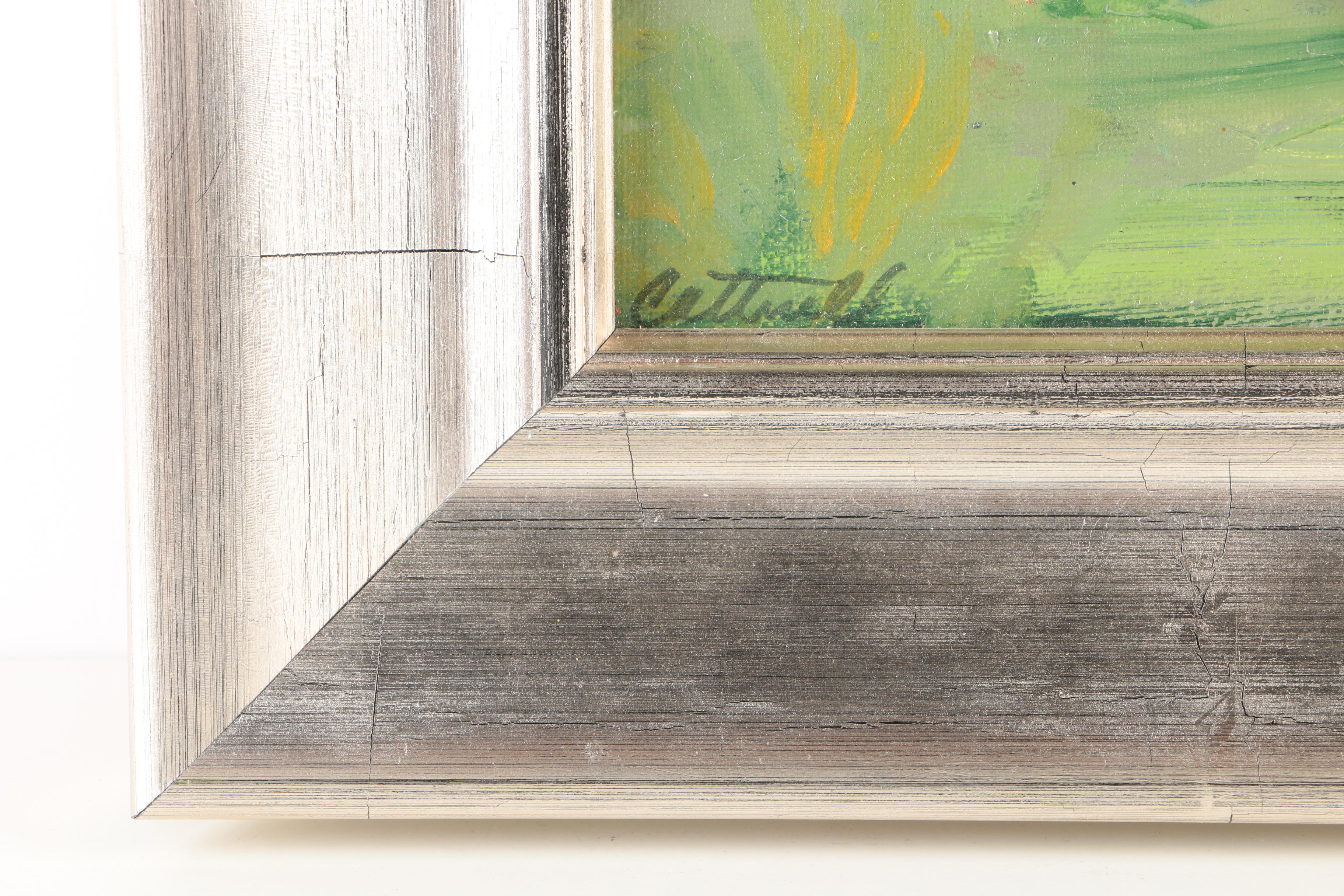 Nancy Cotterill Oil Paintings "Celadon Sky I" and "Celadon Sky II"