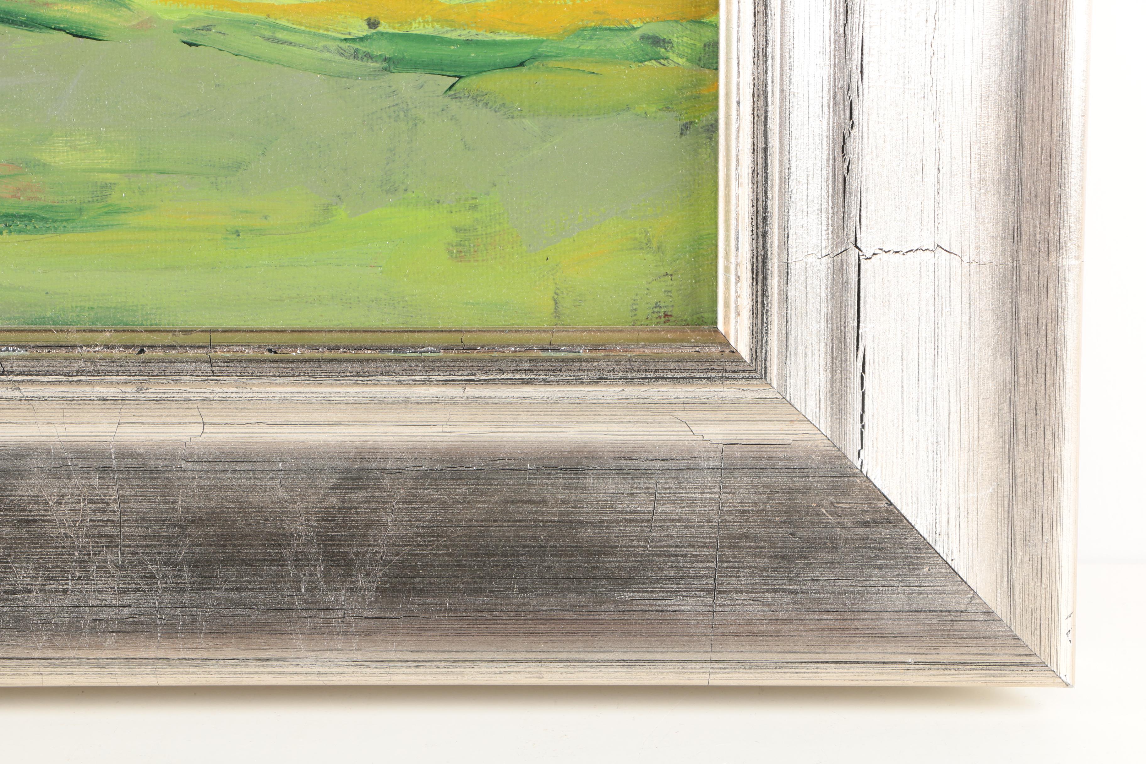 Nancy Cotterill Oil Paintings "Celadon Sky I" and "Celadon Sky II"