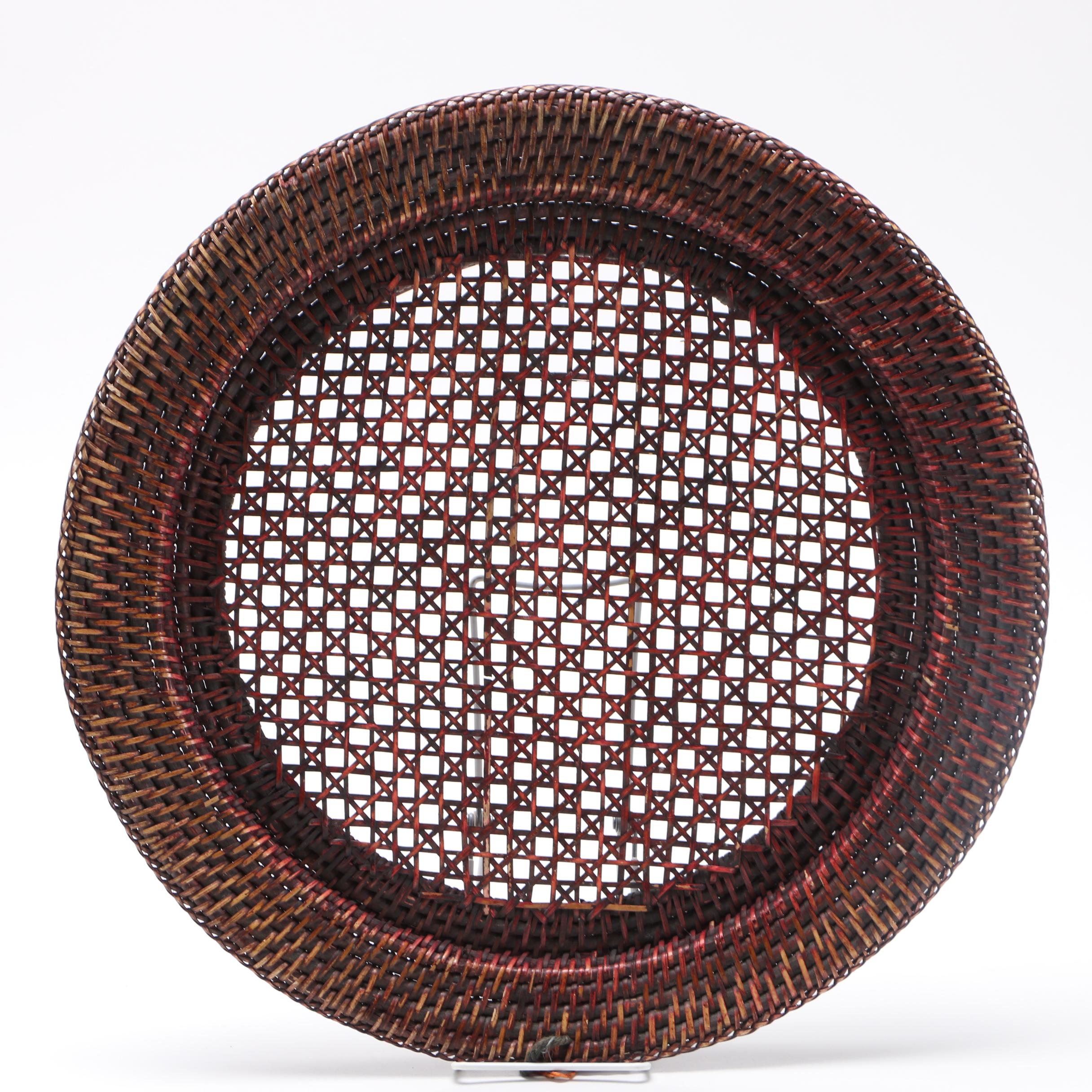 Woven Wicker and Cardboard Decor