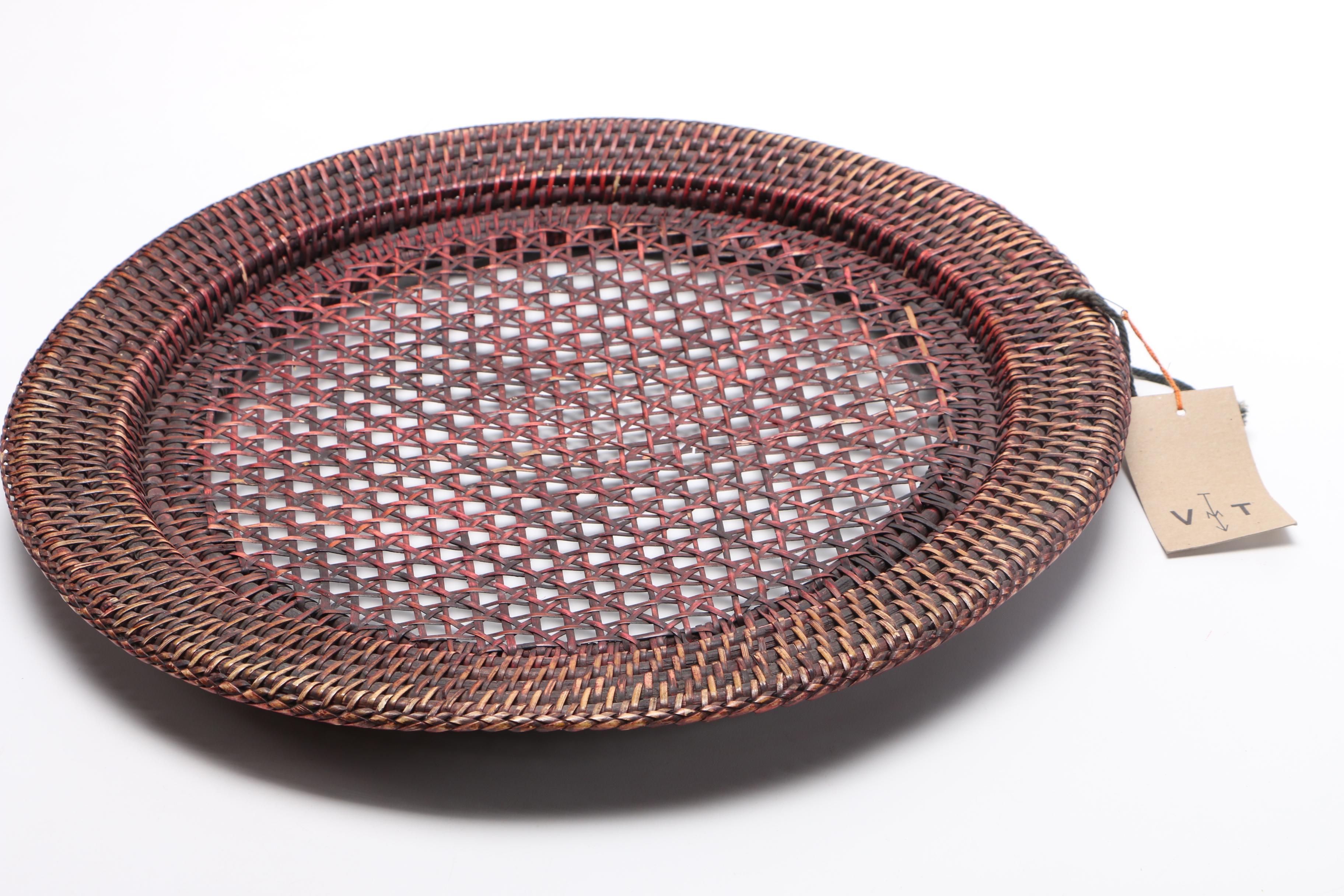 Woven Wicker and Cardboard Decor