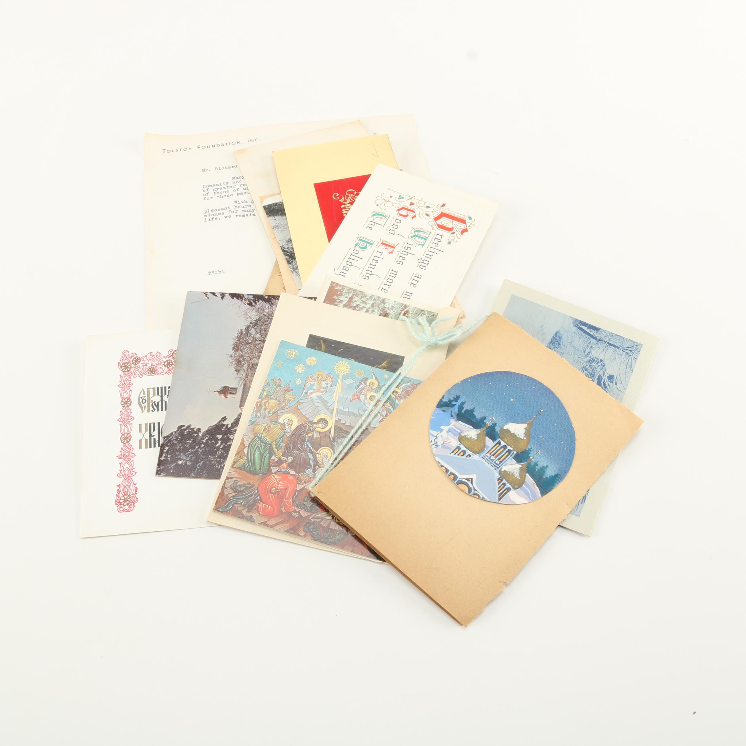 Tolstoy Foundation Ephemera from Alexandra Tolstoy