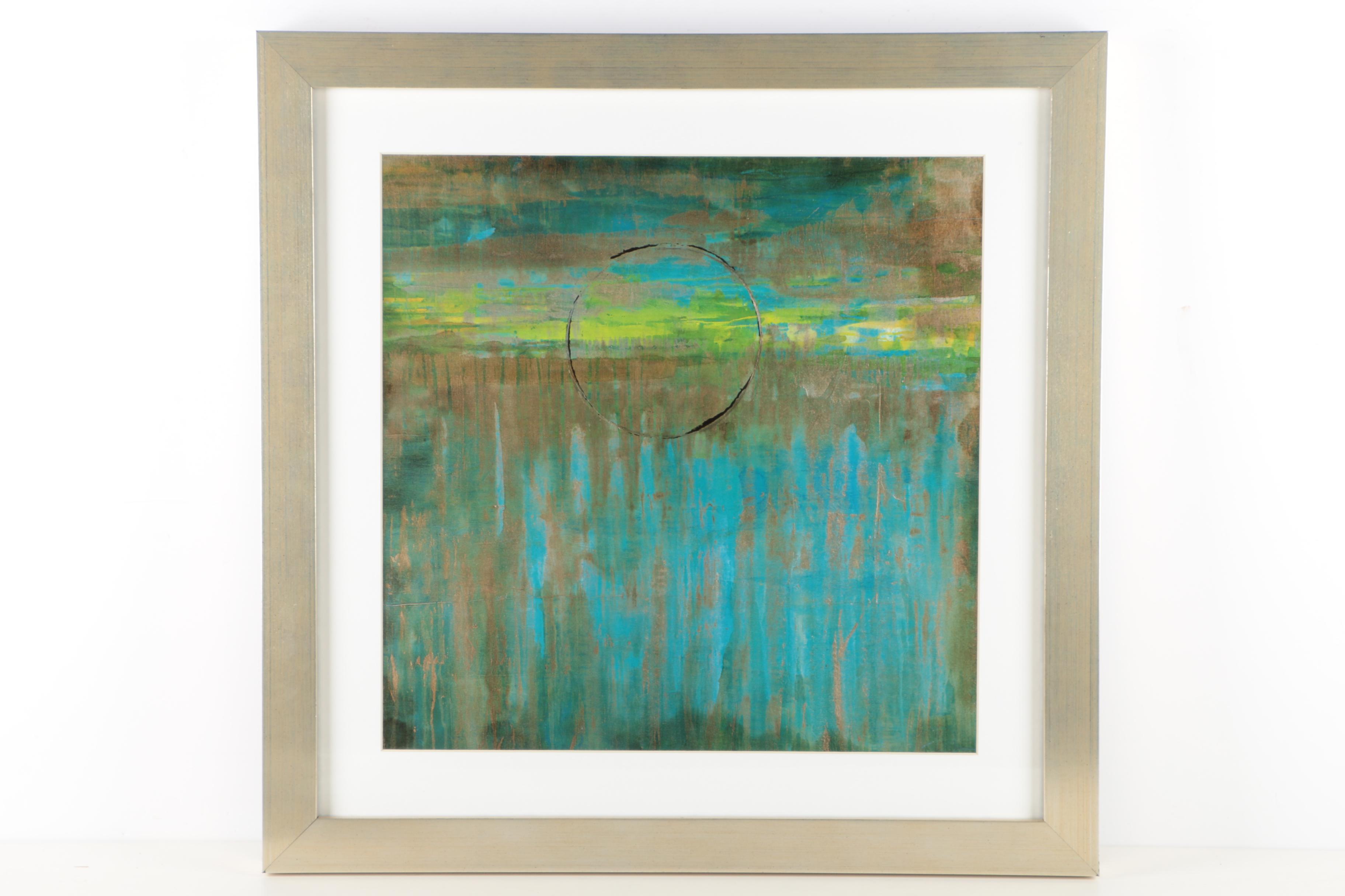 Offset Lithographs After Abstract Paintings Including Rita Vindedzis "Contempo I"