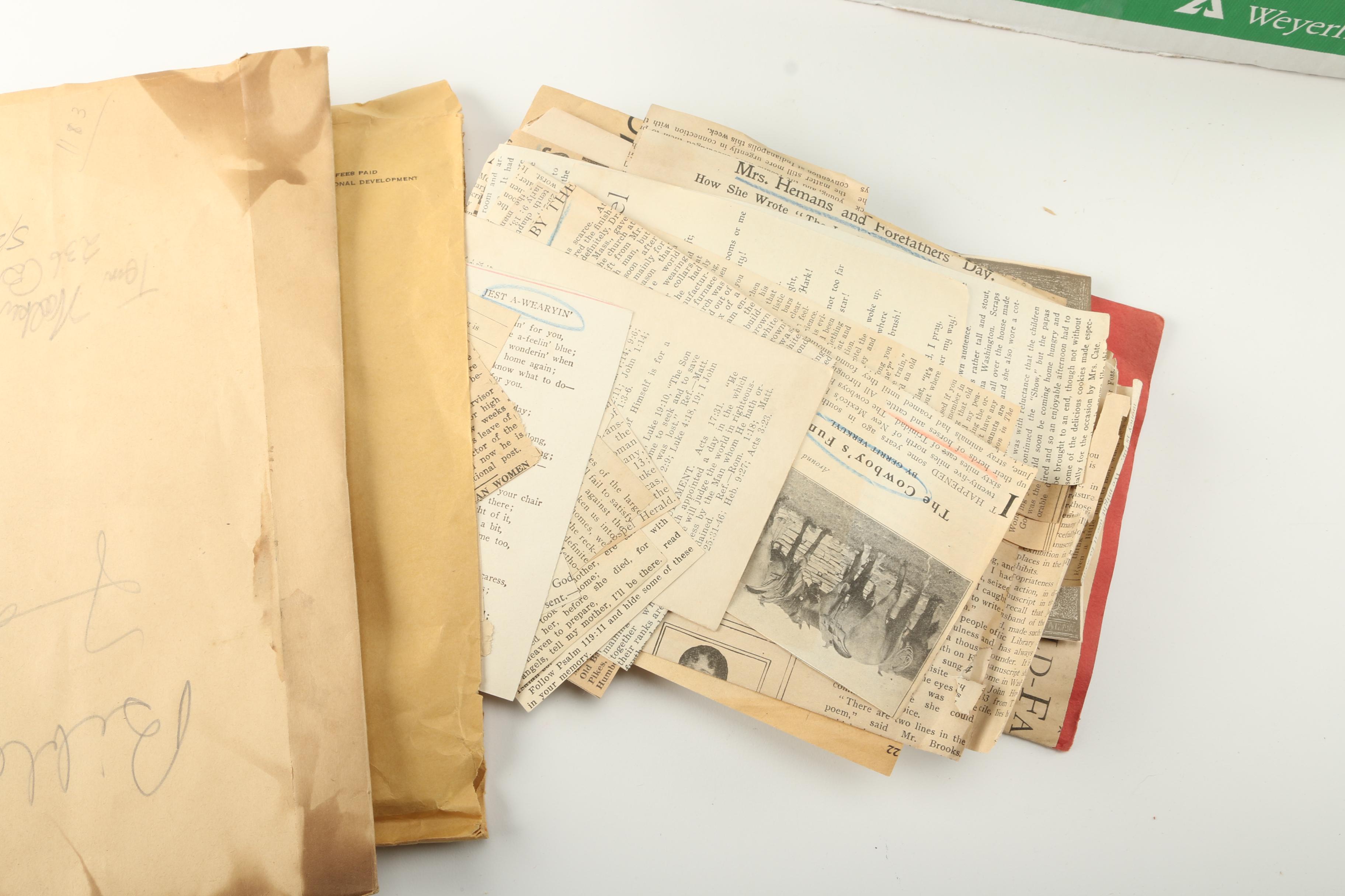 Vintage Church Paper Ephemera