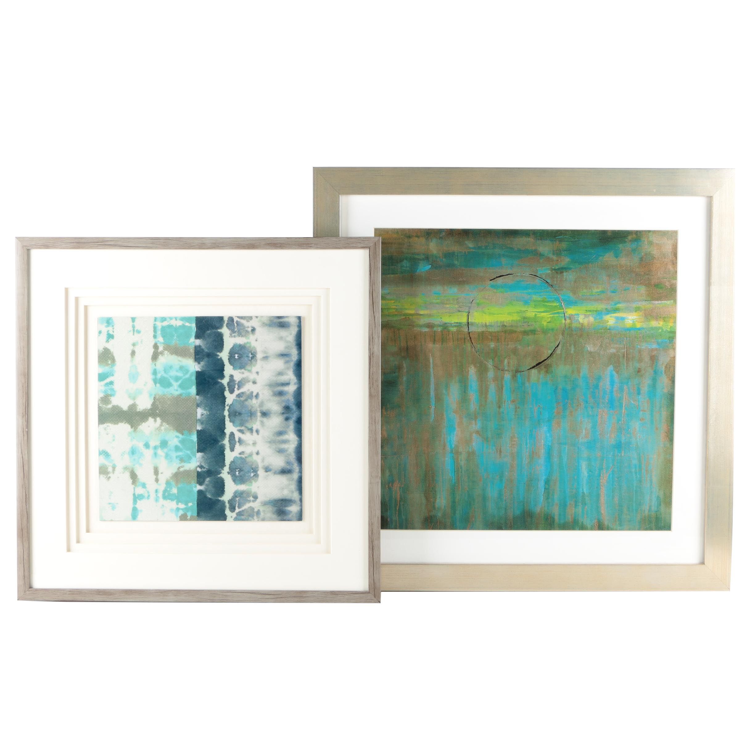 Offset Lithographs After Abstract Paintings Including Rita Vindedzis "Contempo I"