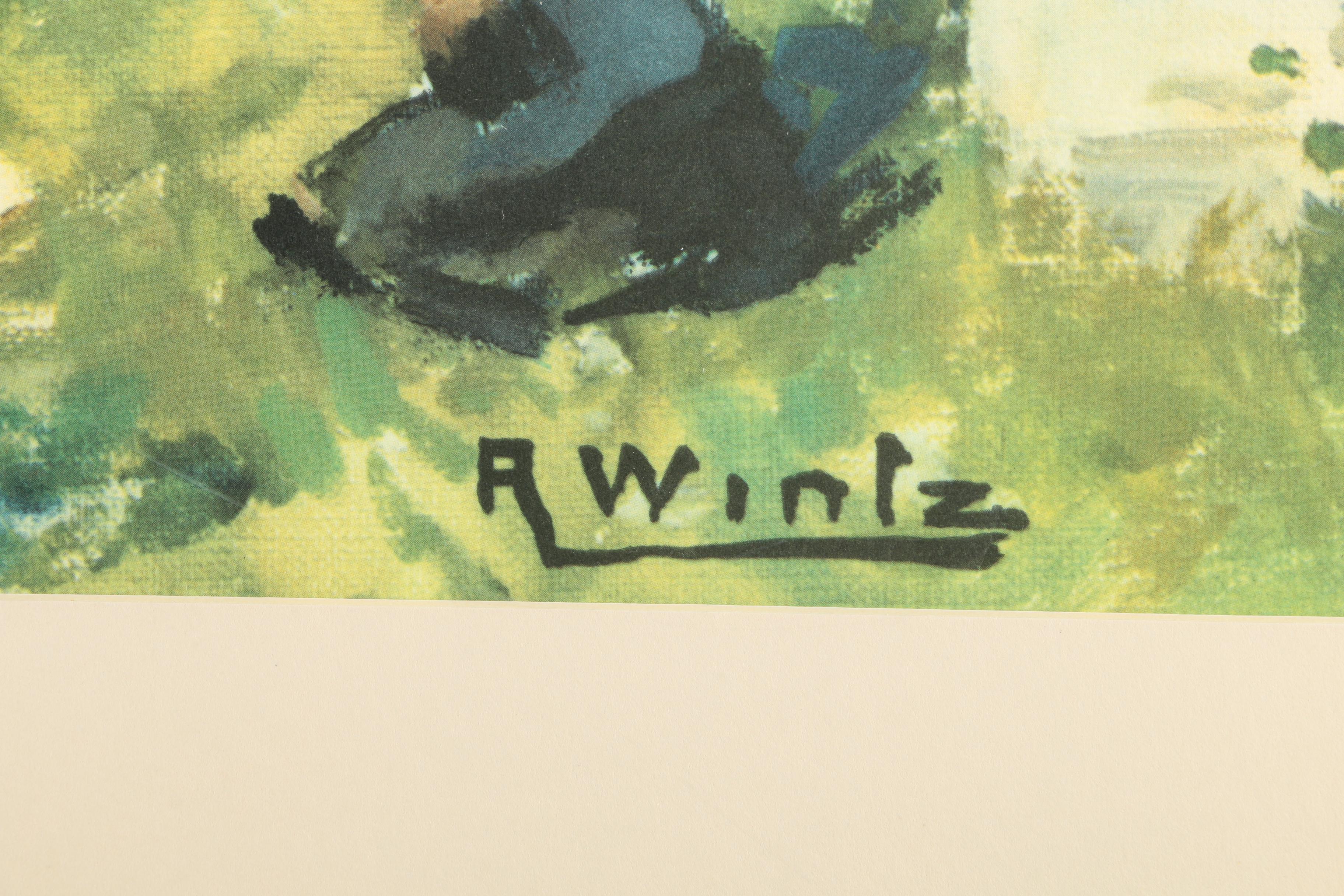 Offset Lithograph After Raymond Wintz "Coast Scene in Brittany"