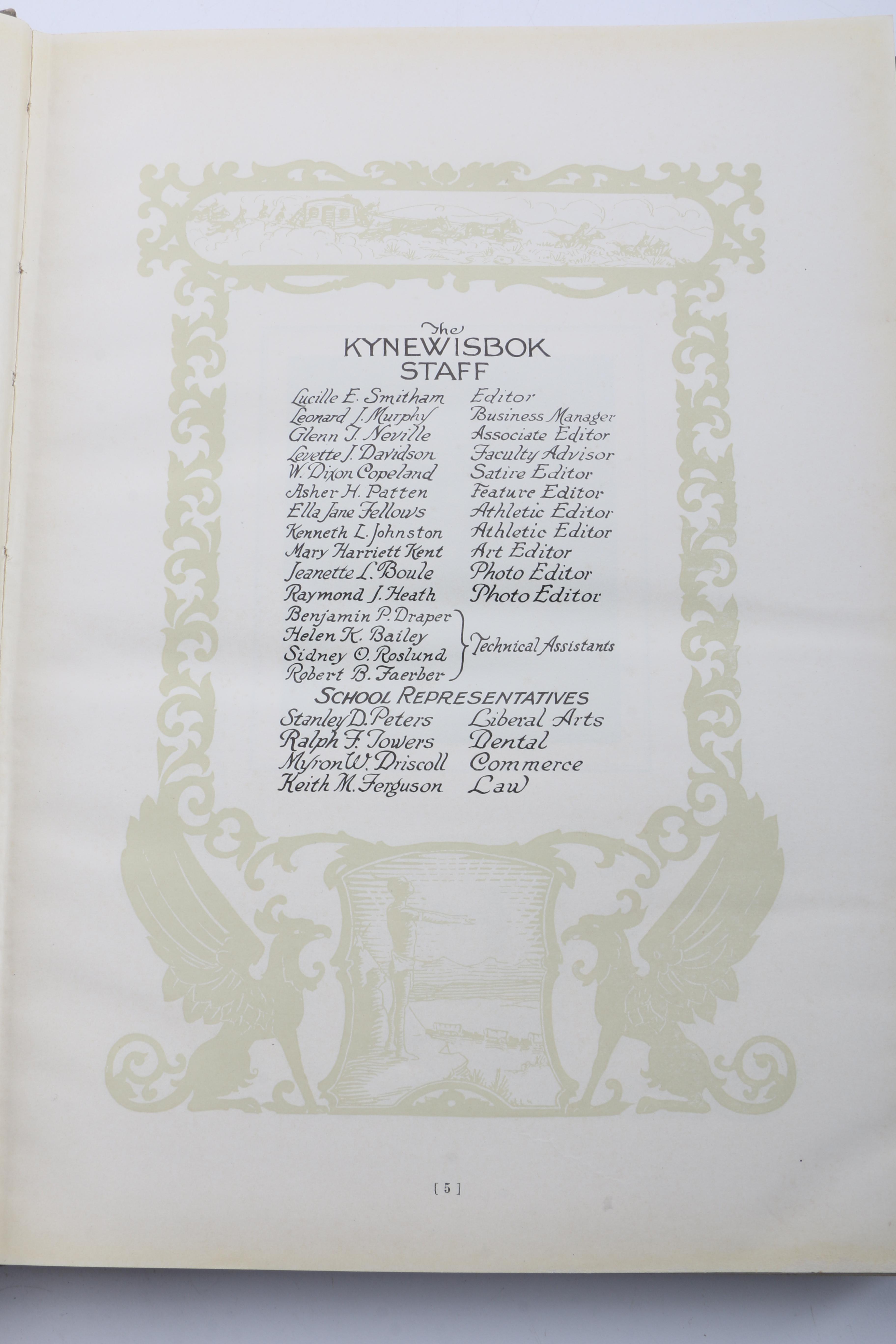 Collection of Univ. of Denver Kynewisbok Yearbooks from the 1920s