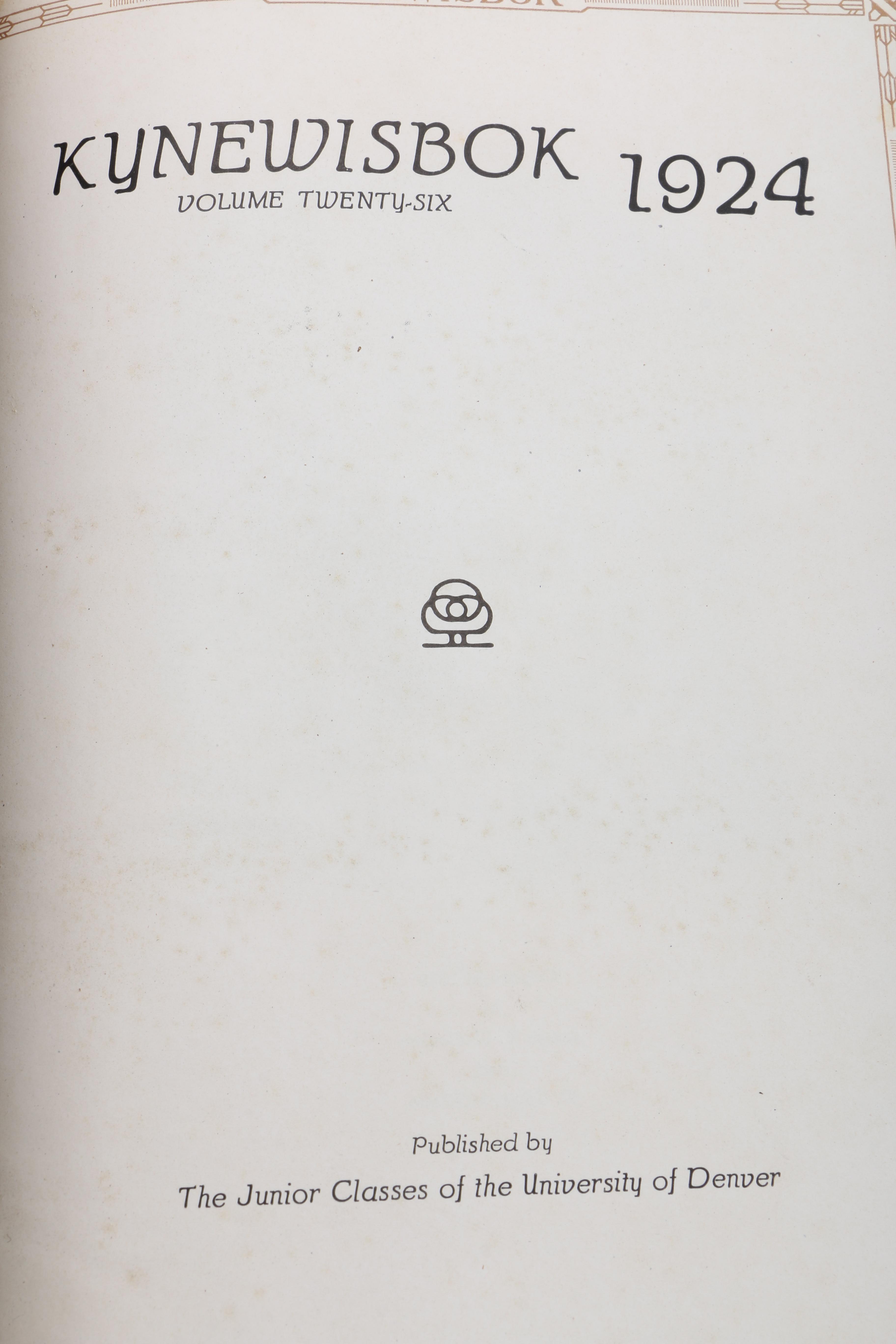 Collection of Univ. of Denver Kynewisbok Yearbooks from the 1920s