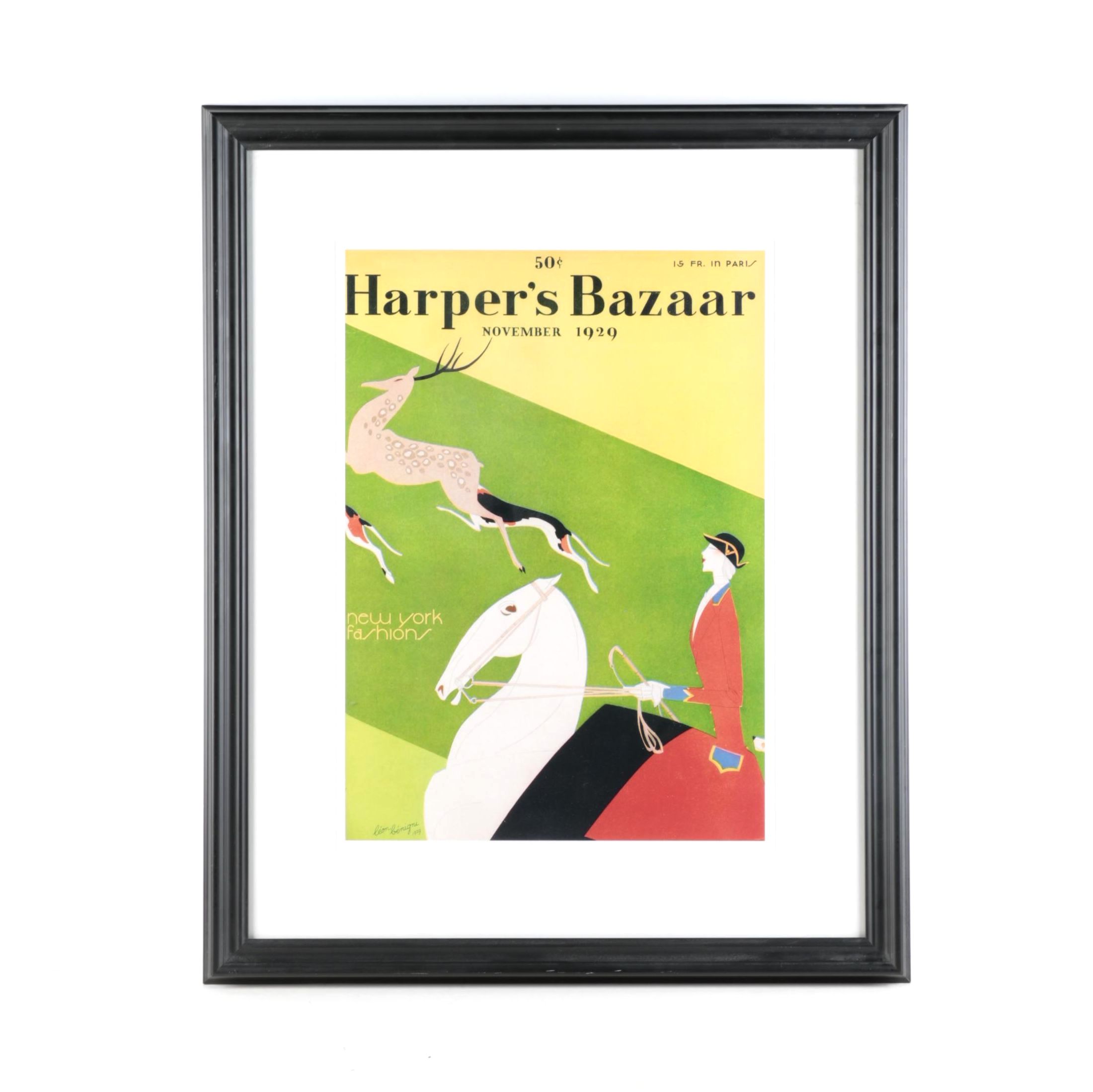 Giclee After Leon Benigni of 1929 "Harper's Bazaar" Cover
