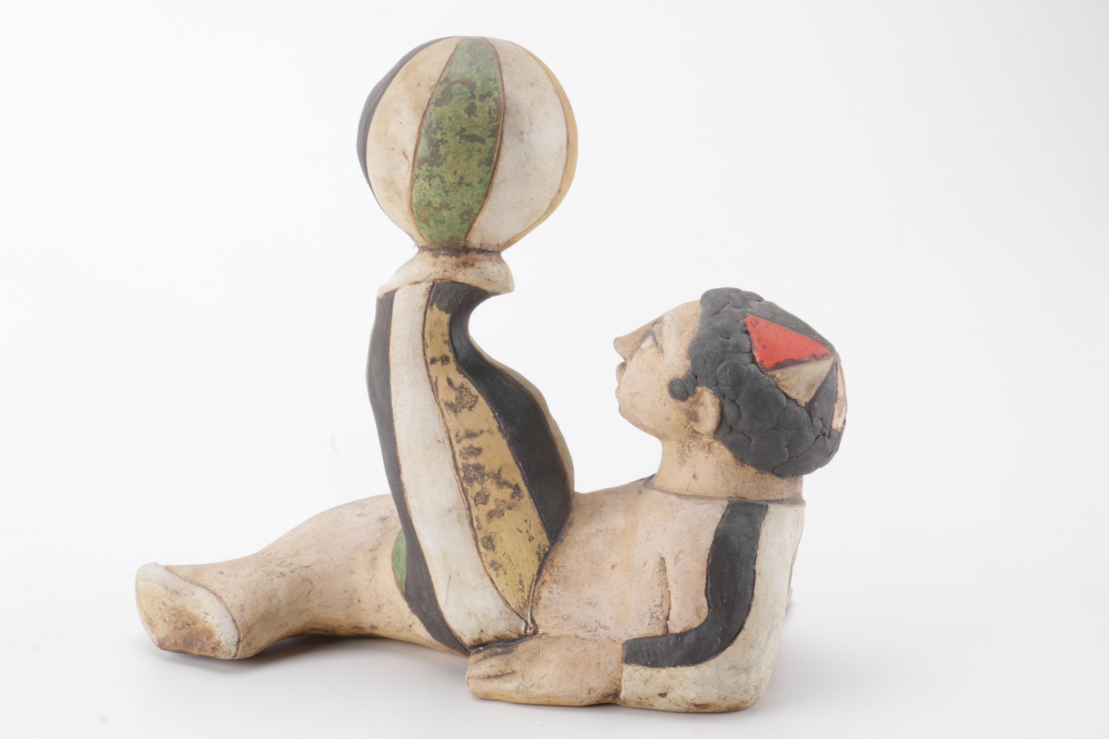 Dane Burr Ceramic Sculpture of a Boy