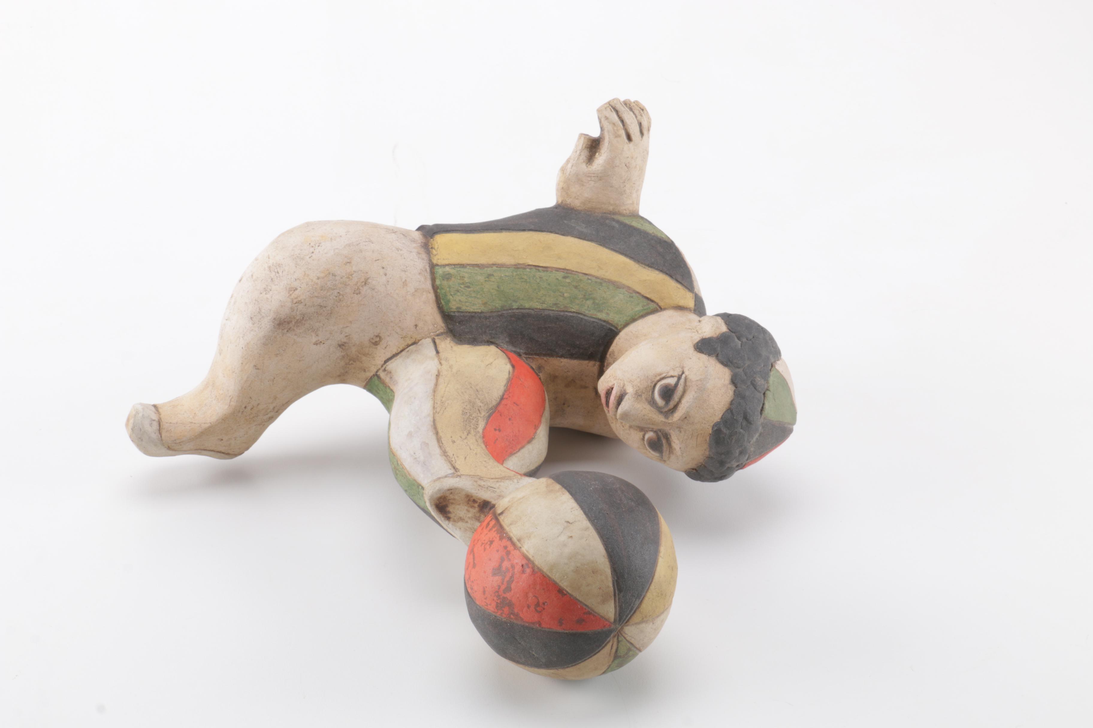 Dane Burr Ceramic Sculpture of a Boy