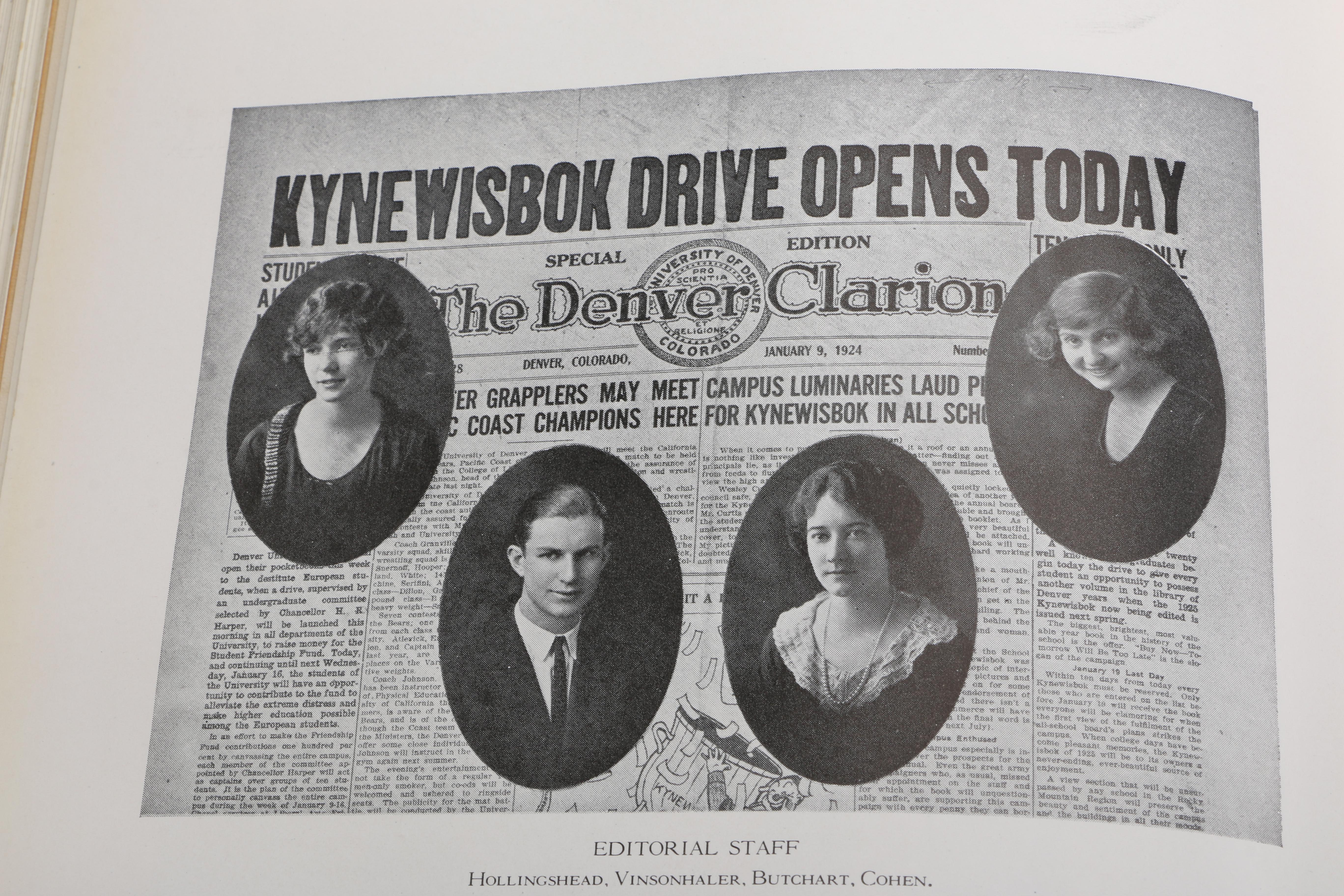 Collection of Univ. of Denver Kynewisbok Yearbooks from the 1920s