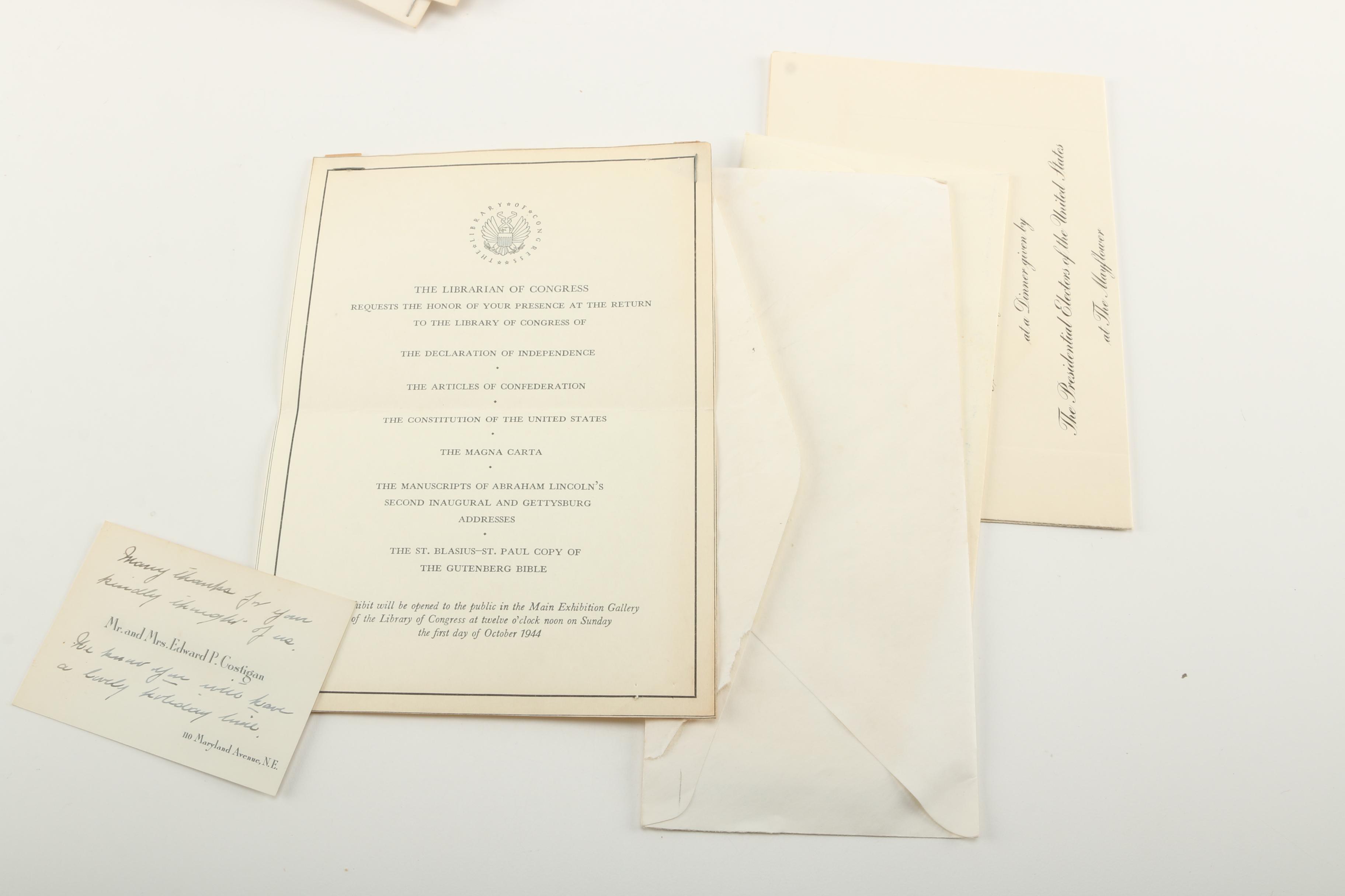 Vintage Paper Ephemera of the Democratic Party