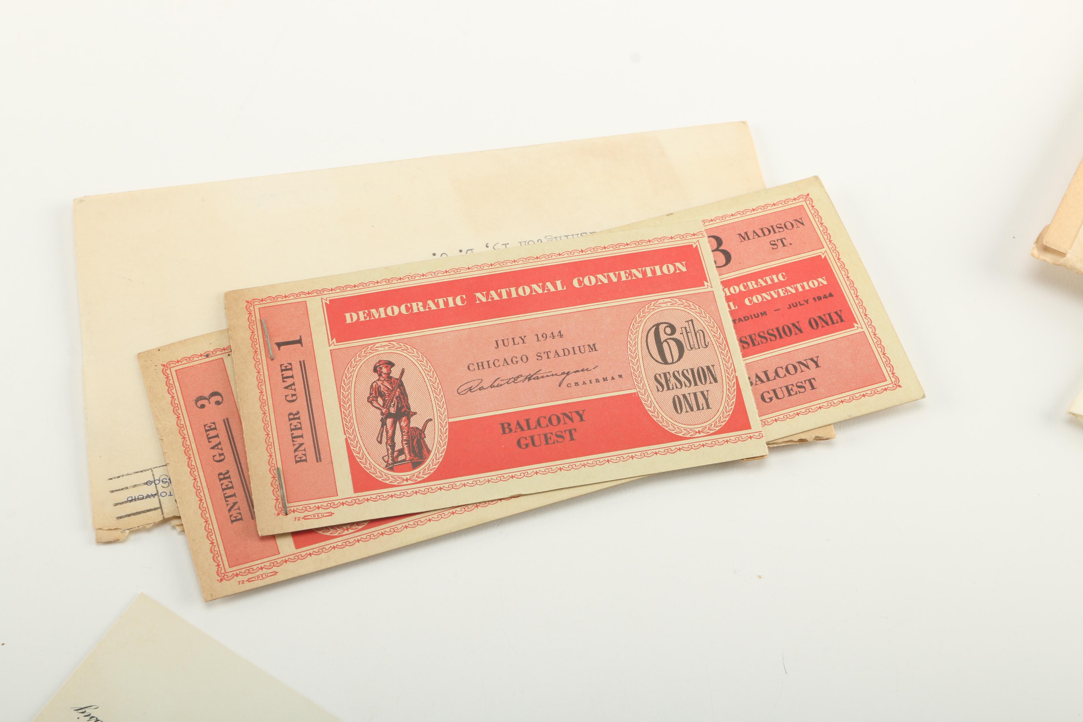 Vintage Paper Ephemera of the Democratic Party