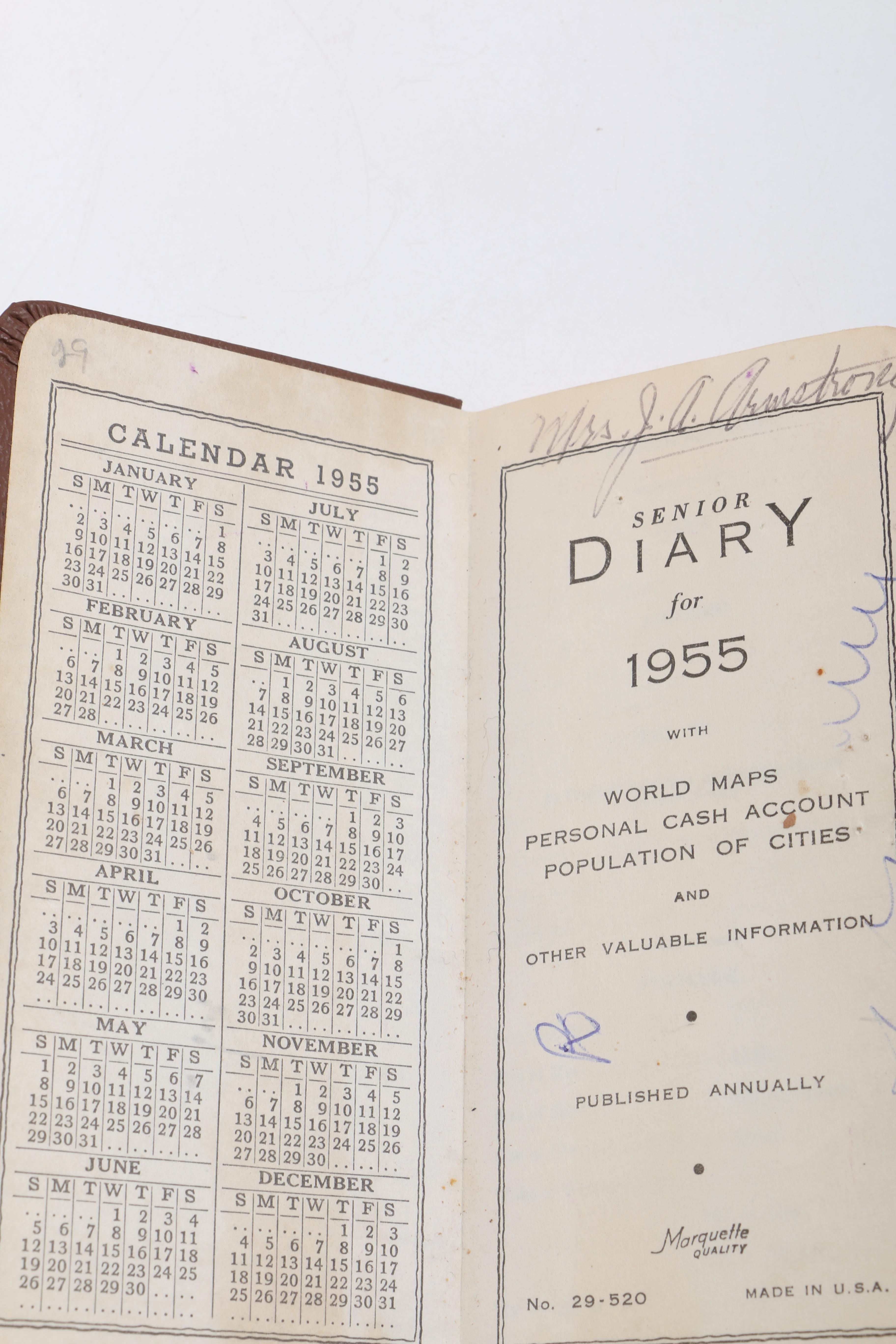 Personal Journals Dating Back to 1893