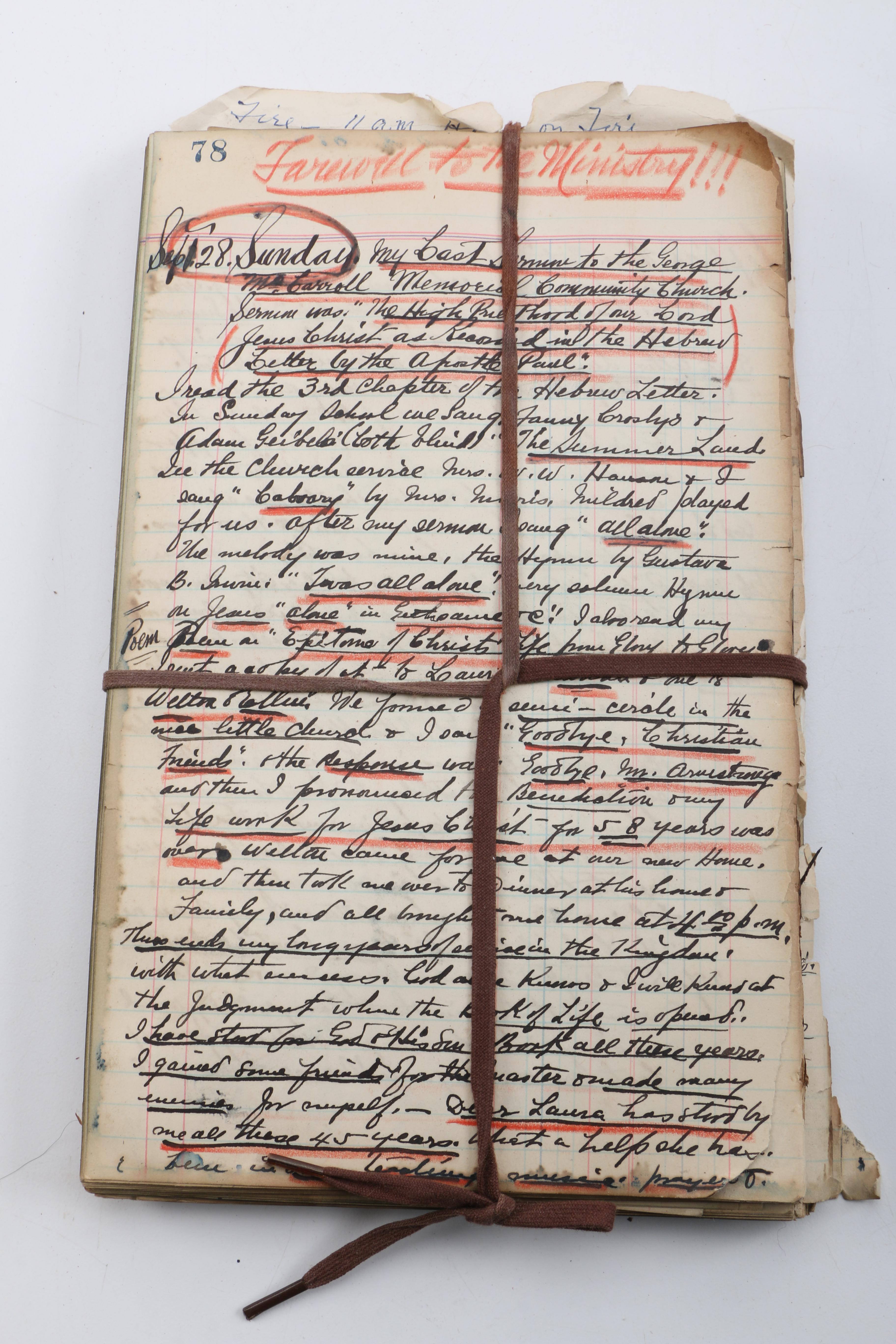 Personal Journals Dating Back to 1893