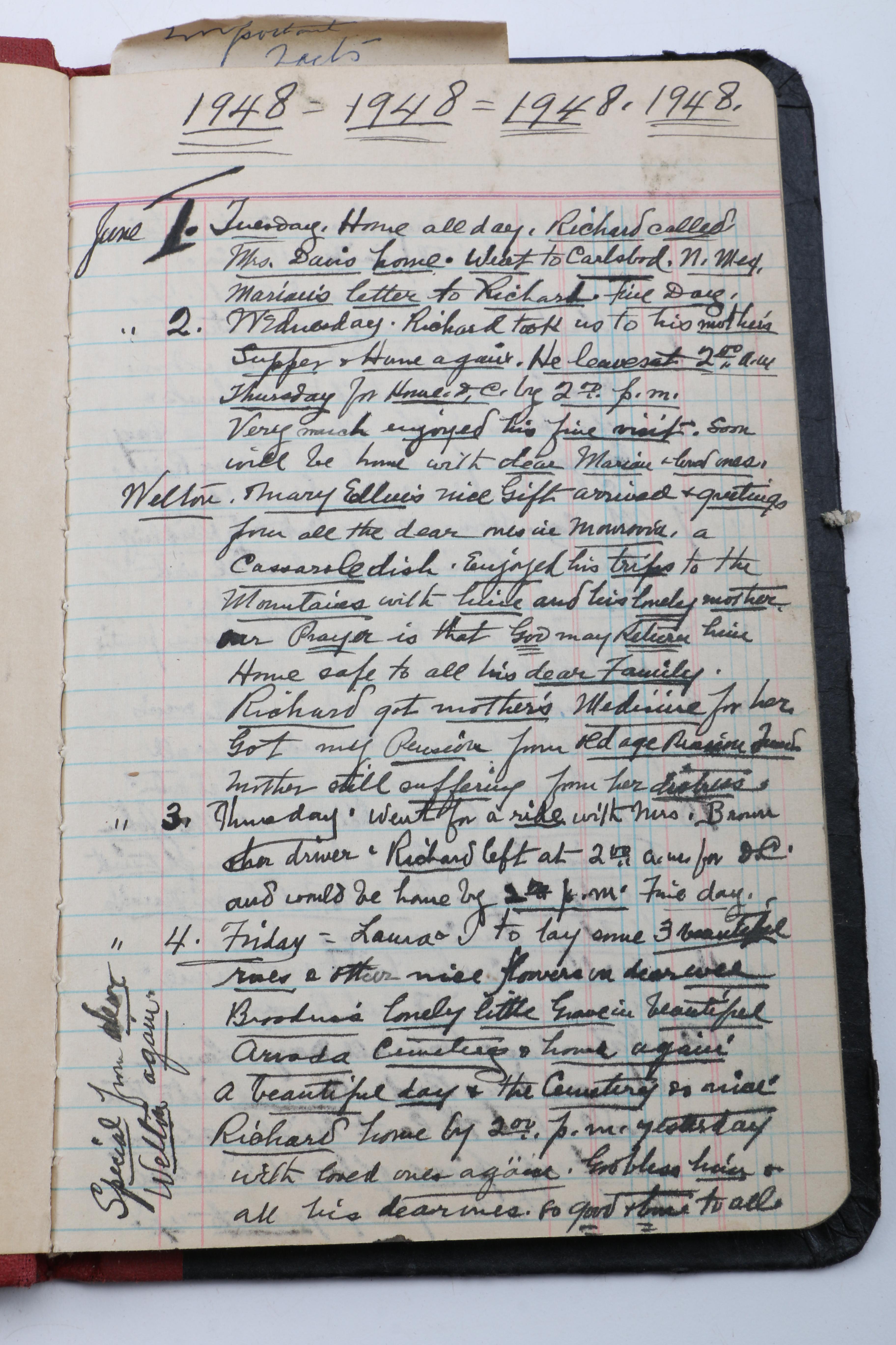 Personal Journals Dating Back to 1893