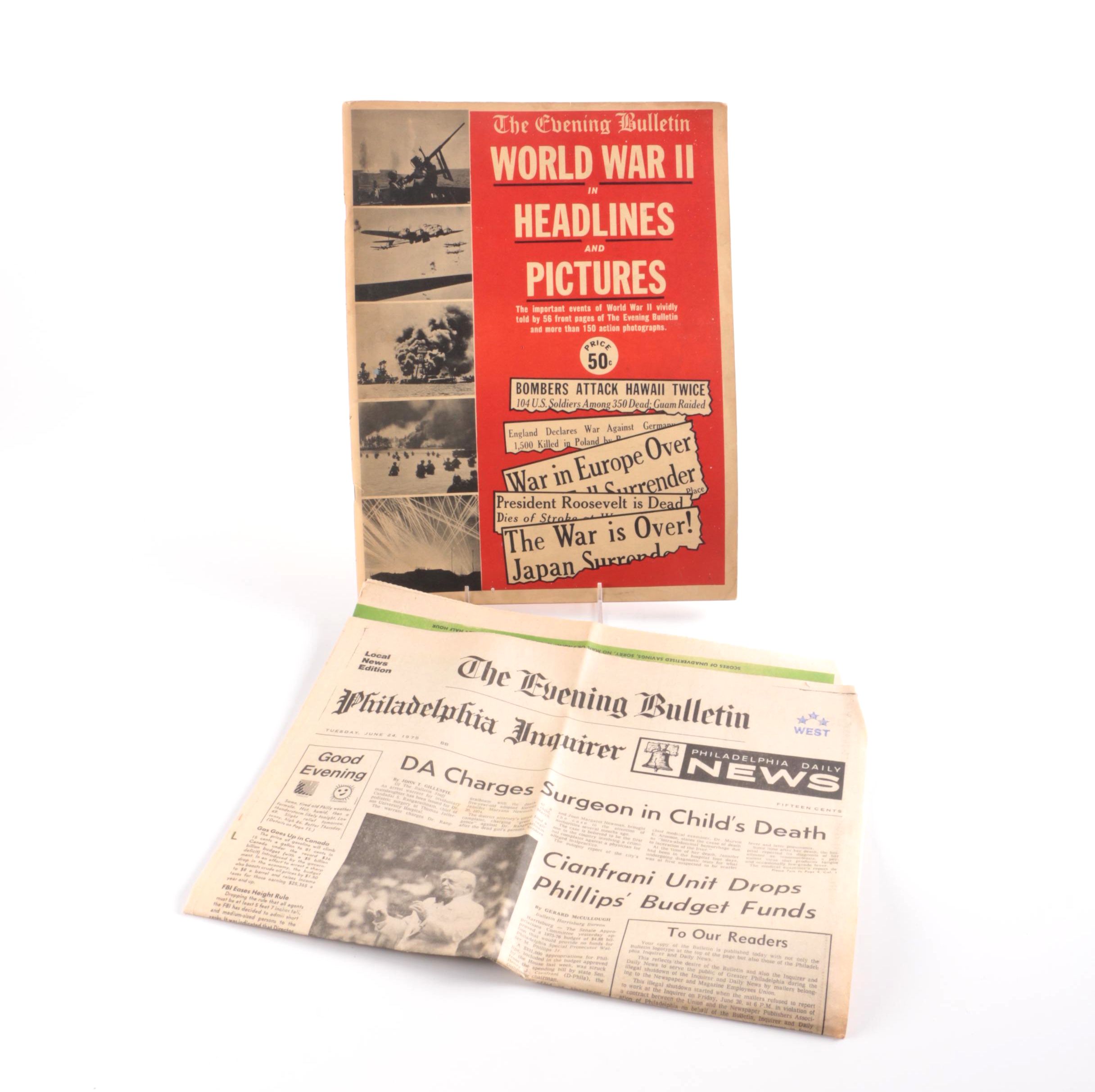 "The Evening Bulletin" Newspaper and Magazine
