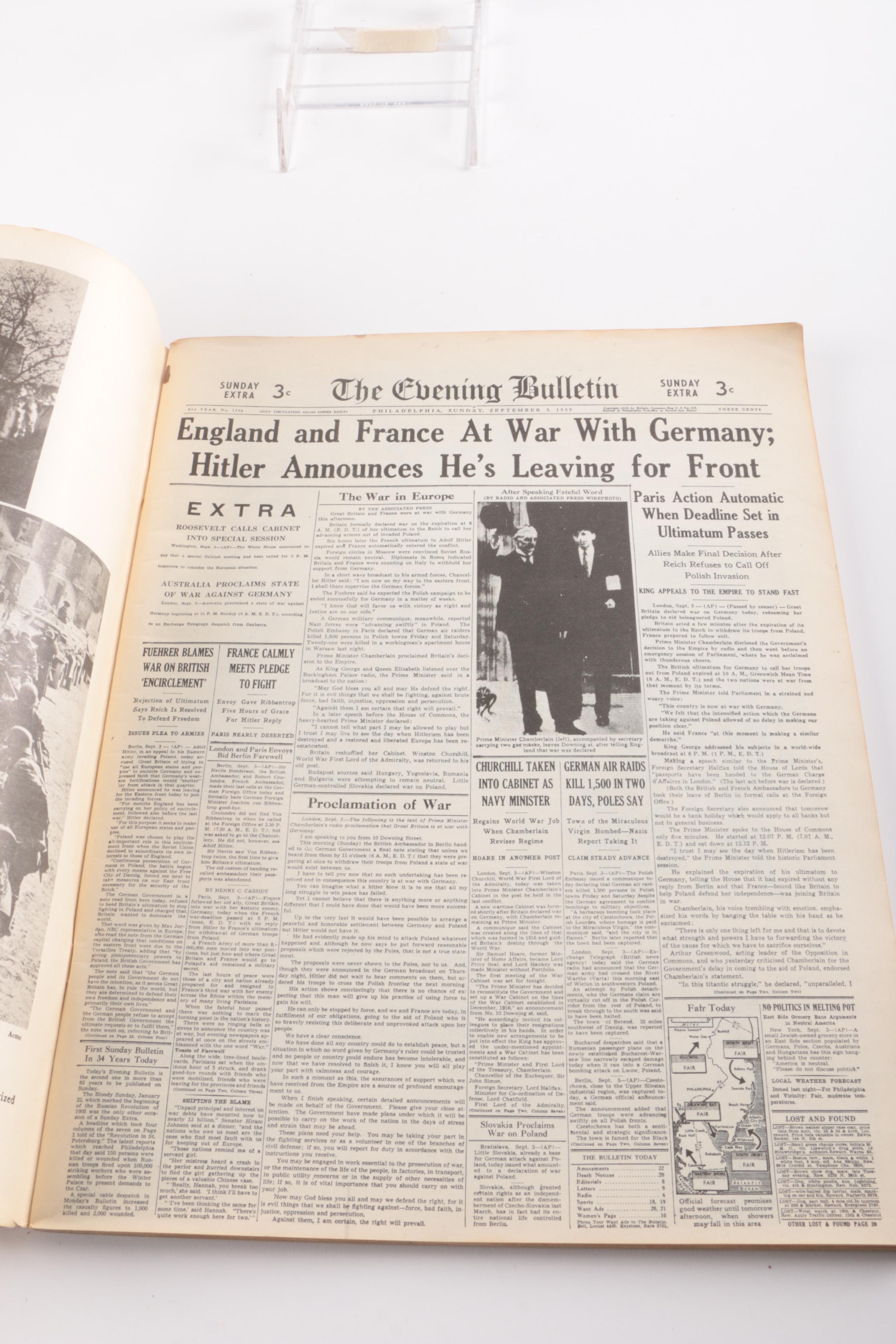 "The Evening Bulletin" Newspaper and Magazine