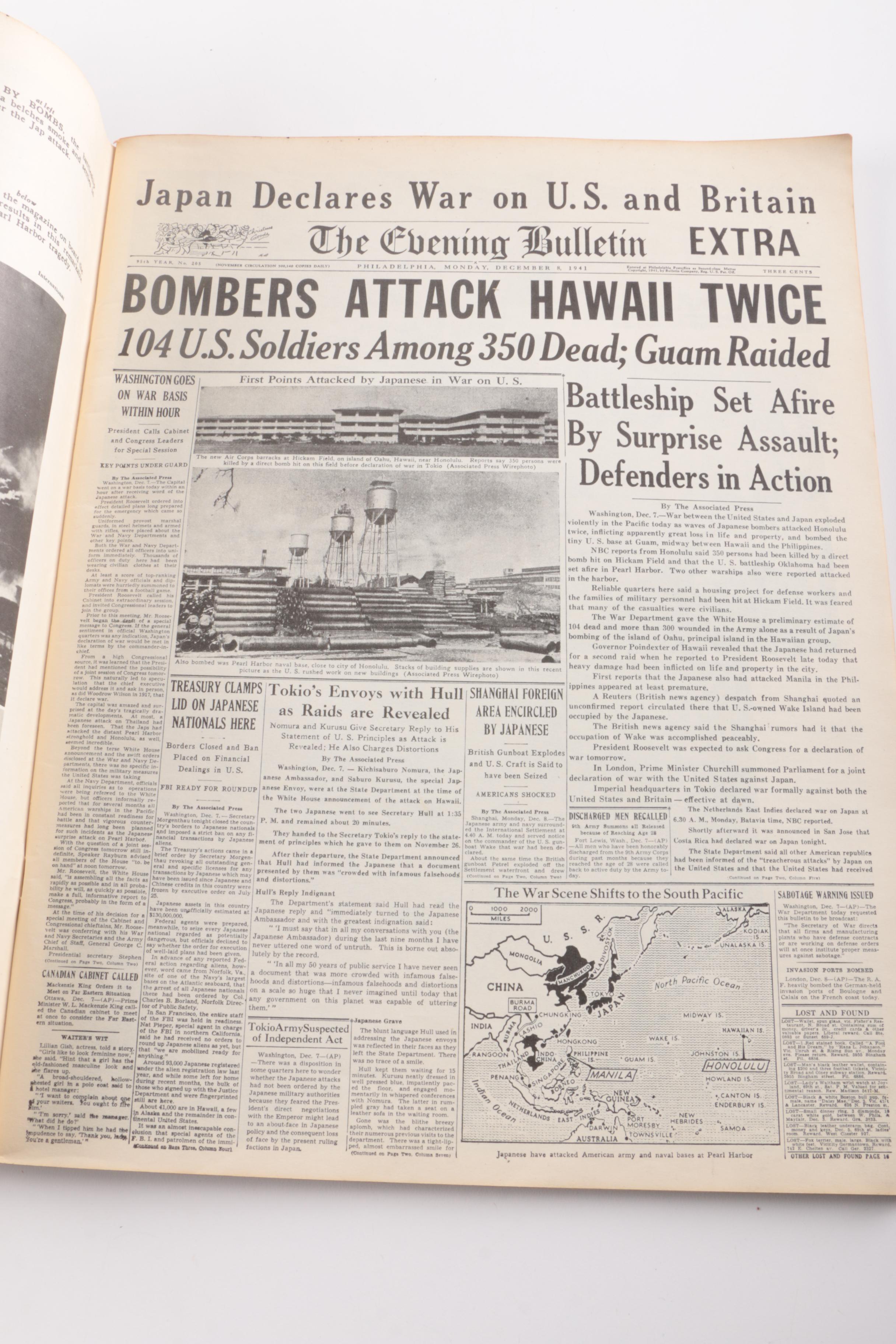 "The Evening Bulletin" Newspaper and Magazine