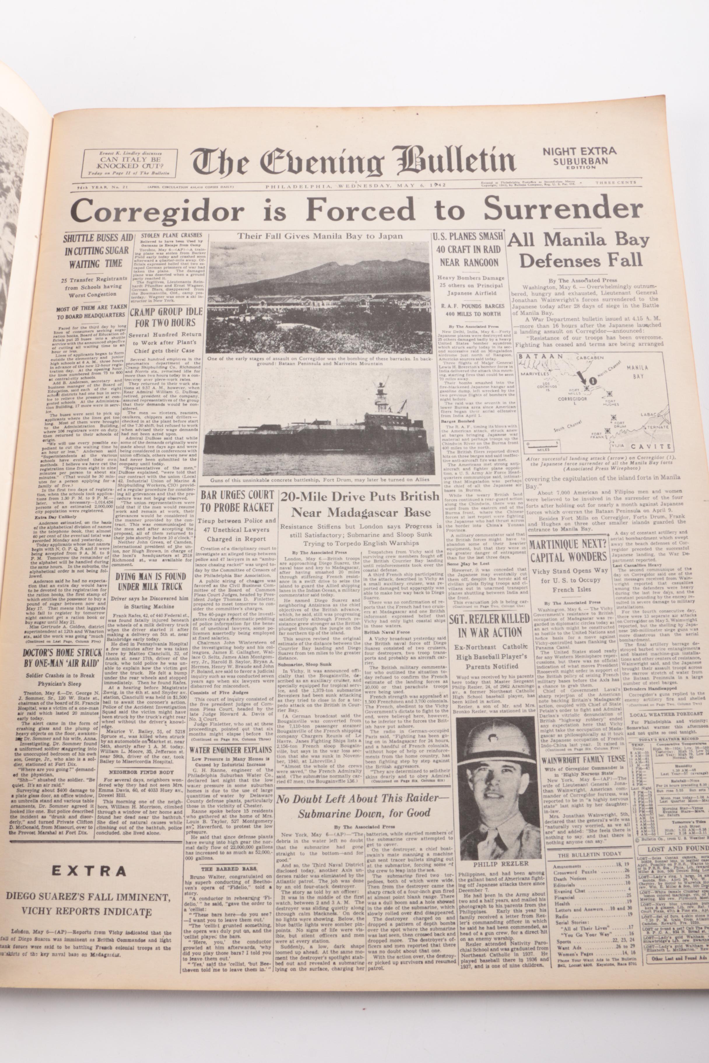 "The Evening Bulletin" Newspaper and Magazine