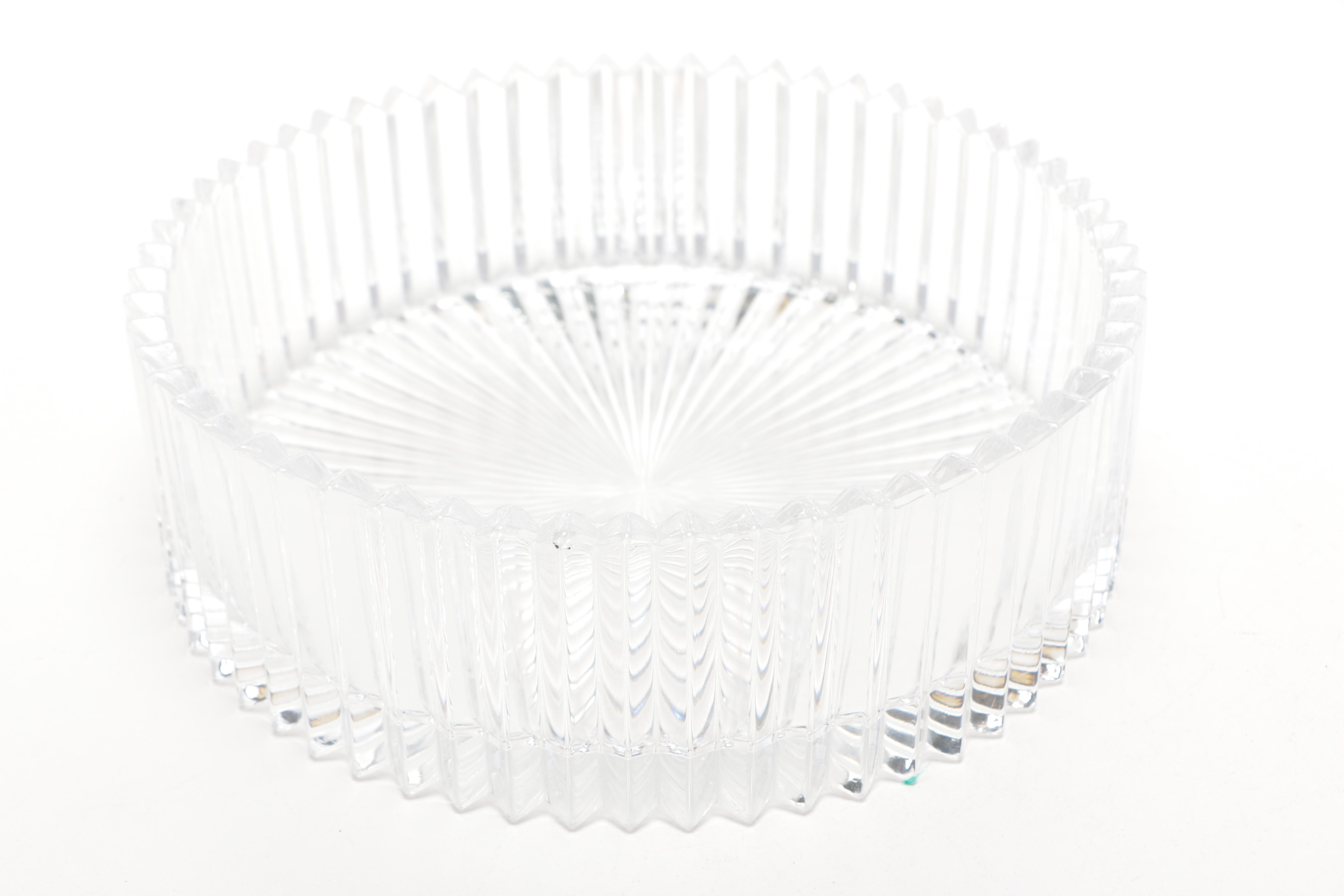 Clear Cut Glass Candy Dishes