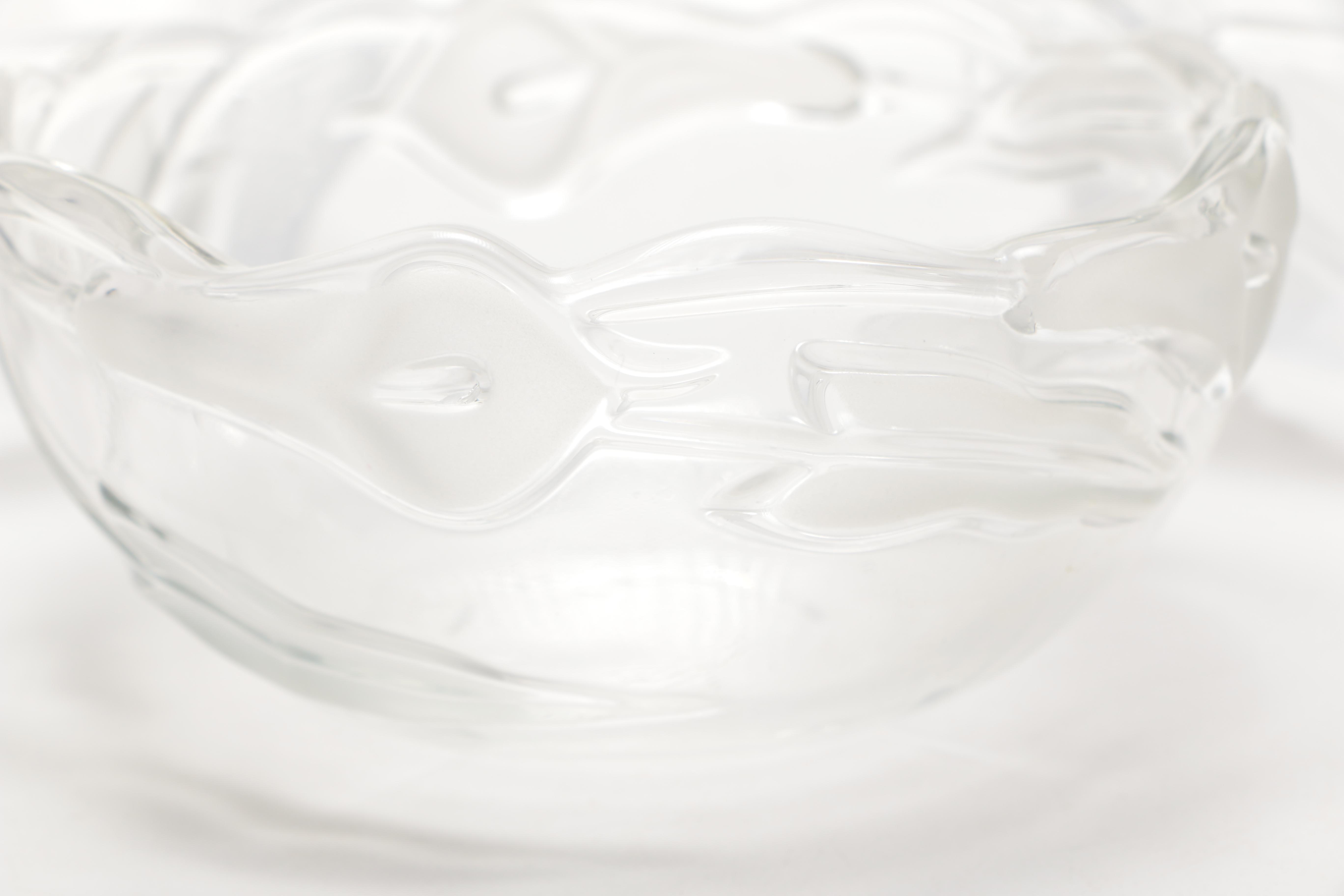 Clear Cut Glass Candy Dishes