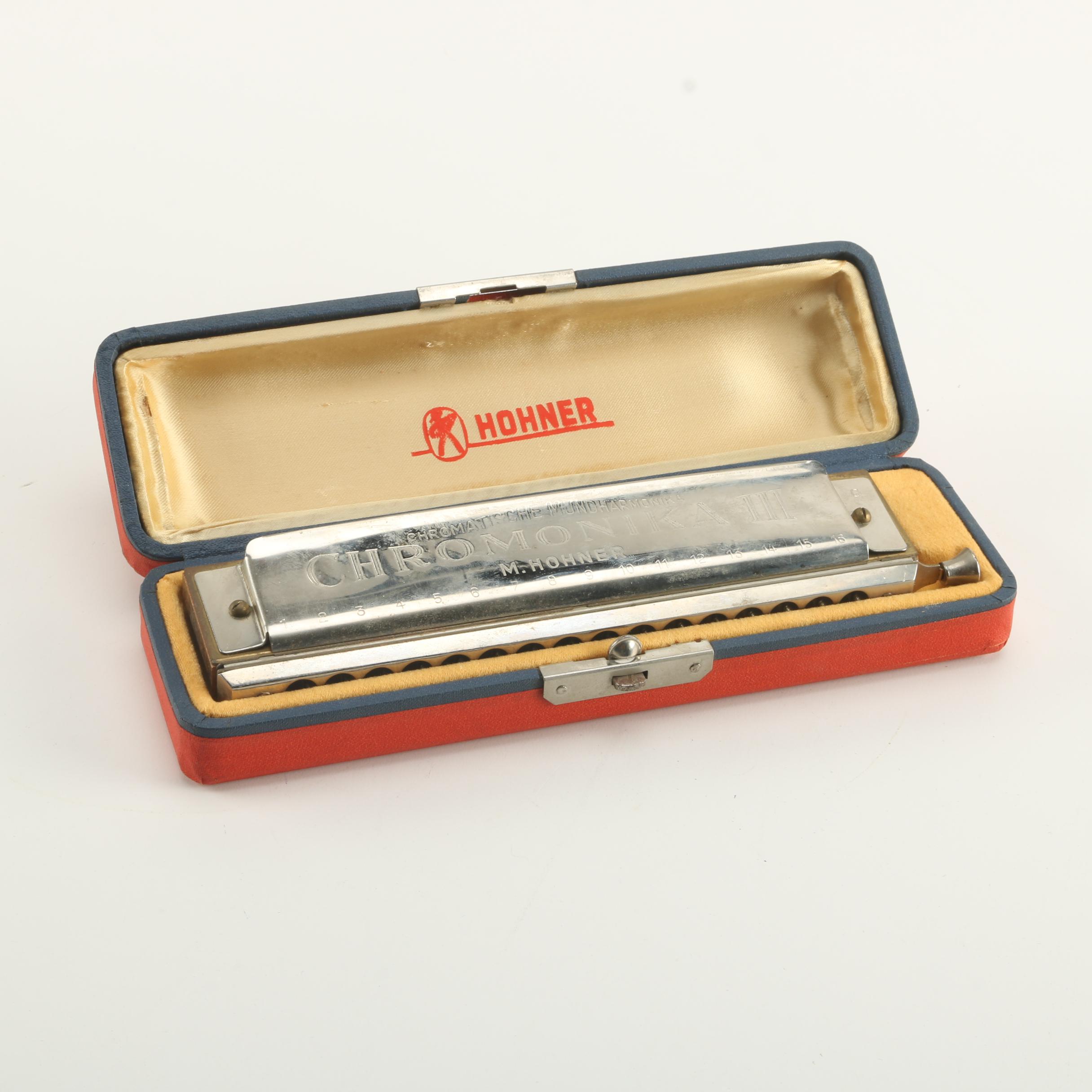 Vintage M. Hohner "Chromonika III" Harmonica