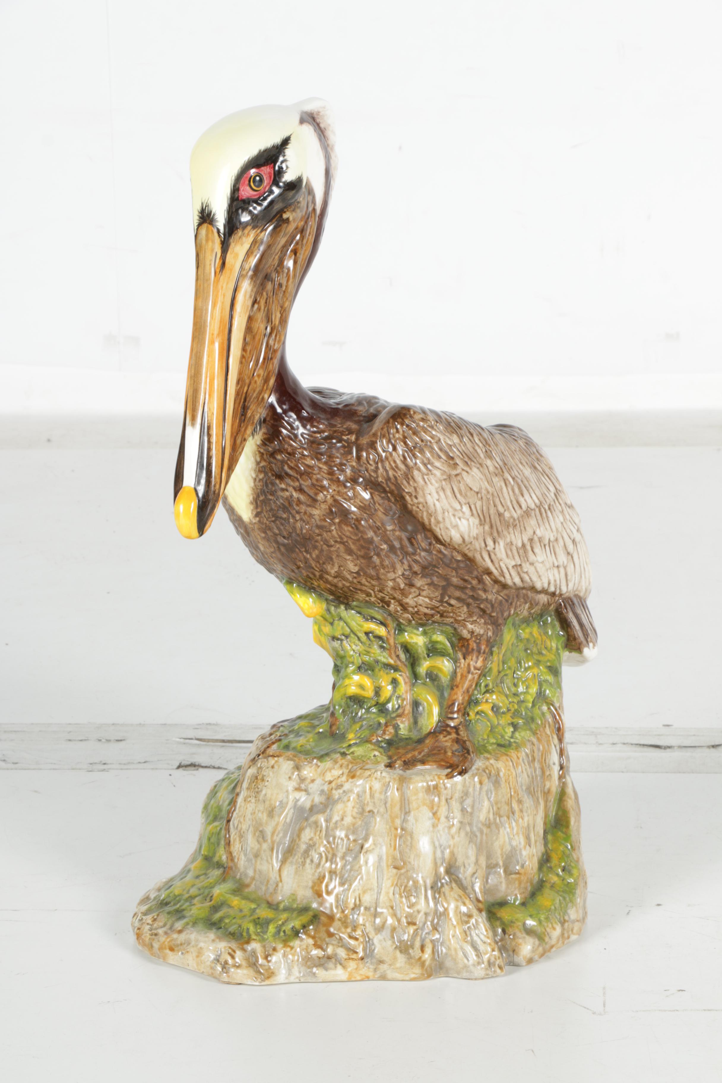Ceramic Pelican Figurine