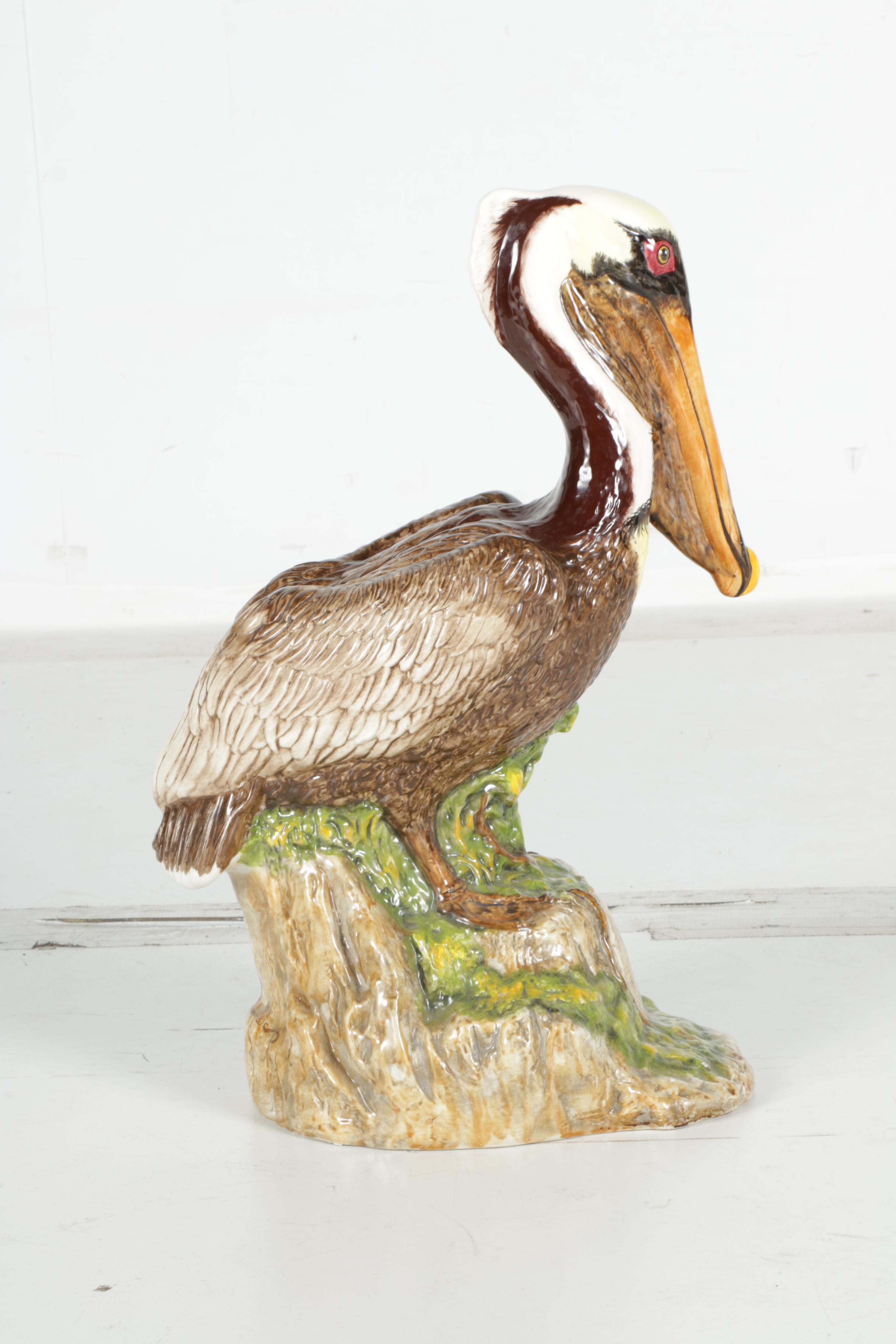 Ceramic Pelican Figurine