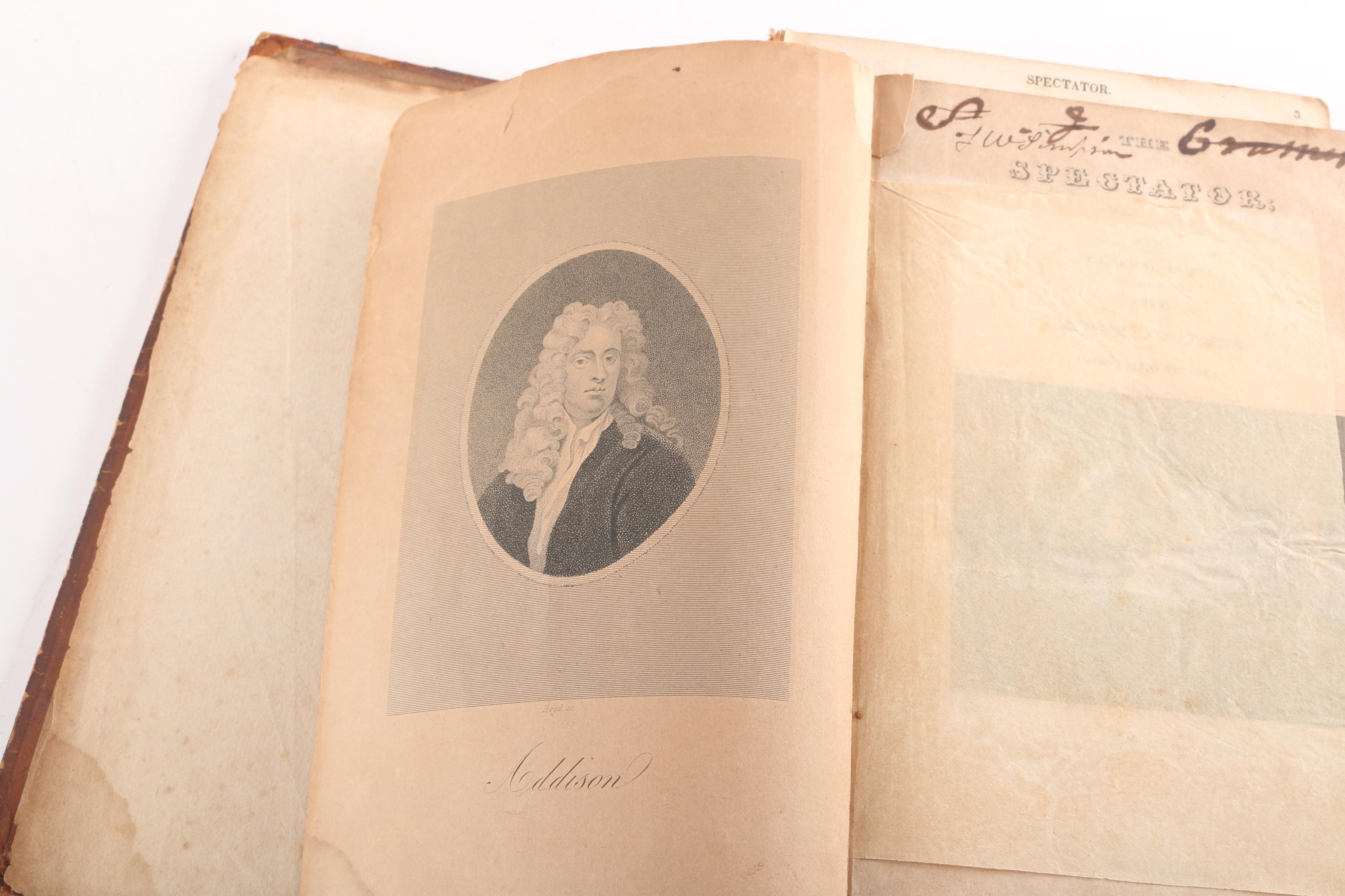 1822 "The Spectator" by Joseph Addison and Richard Steele