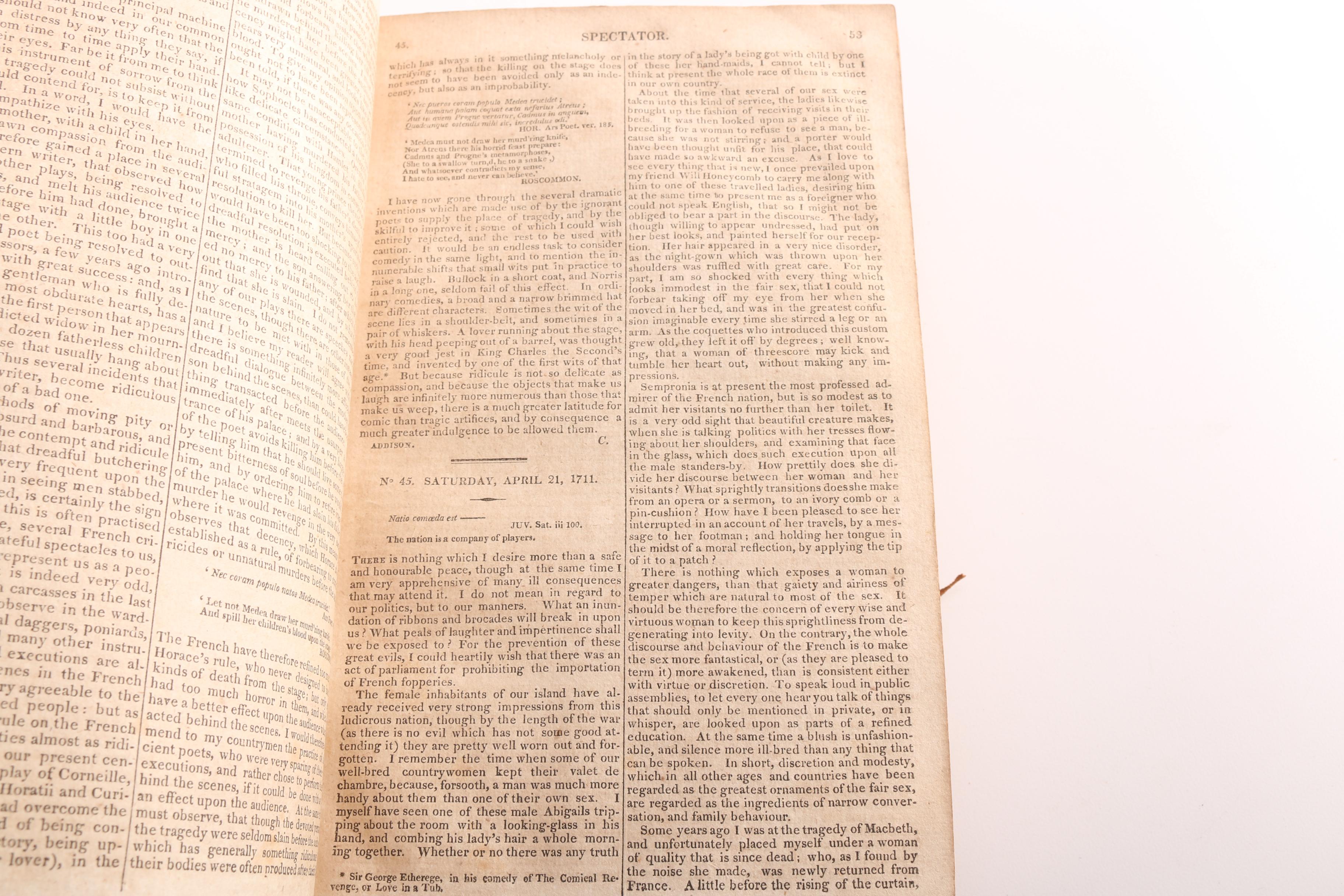 1822 "The Spectator" by Joseph Addison and Richard Steele